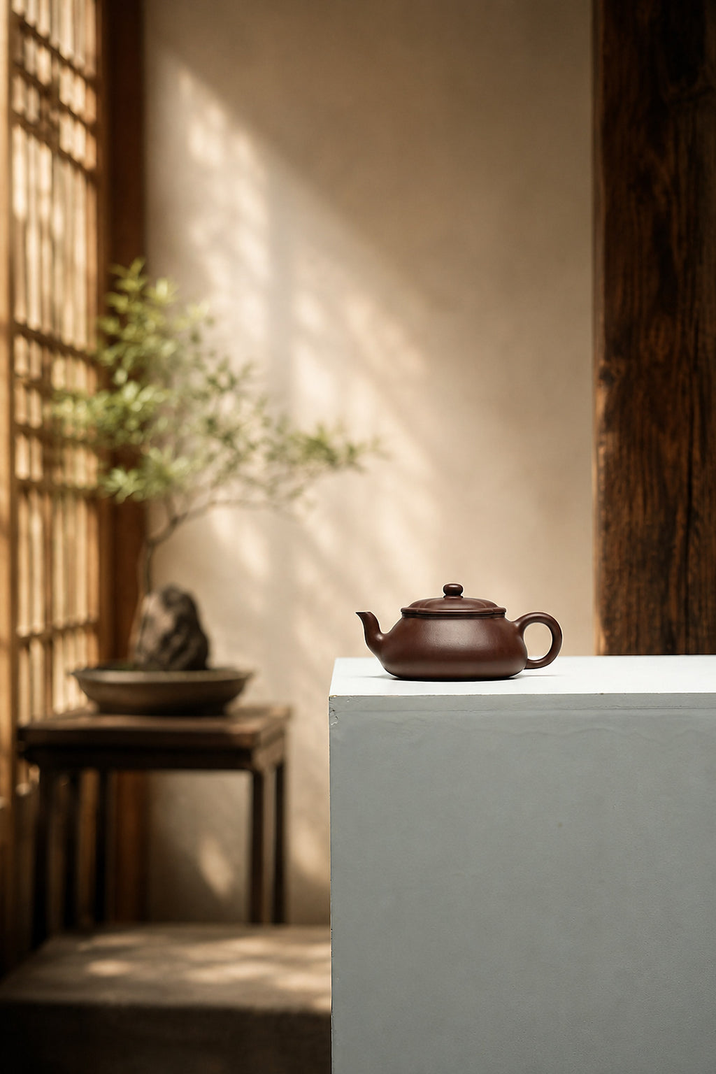 Product view 3 of 130ml Jin Wen Hai Tang zisha teapot in Aged Zini Clay, No. 249