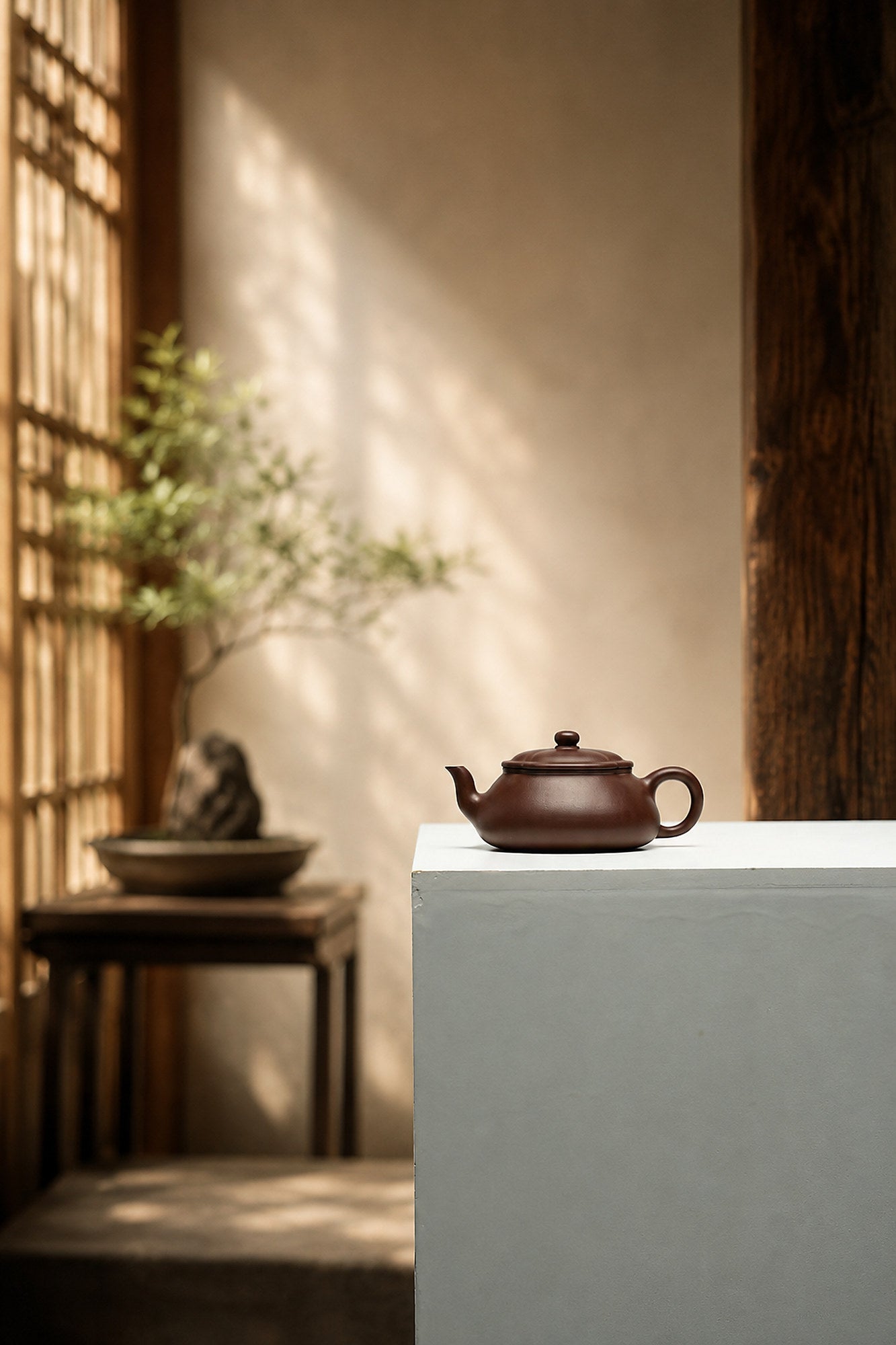Product view 3 of 130ml Jin Wen Hai Tang zisha teapot in Aged Zini Clay, No. 249