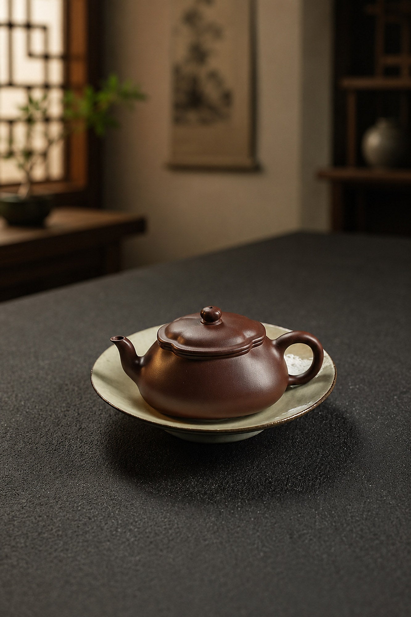 Product view 4 of 130ml Jin Wen Hai Tang zisha teapot in Aged Zini Clay, No. 249