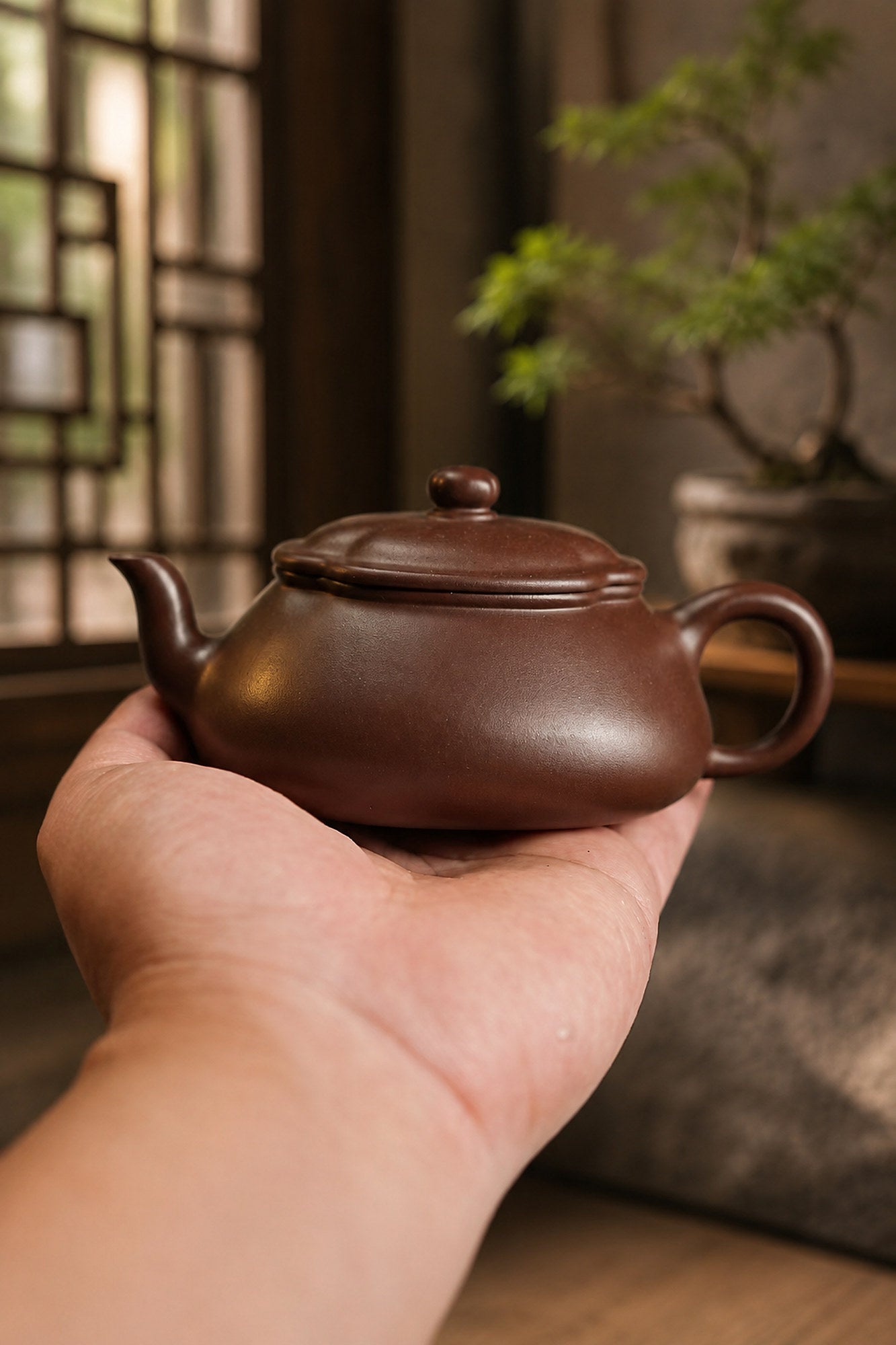 Product view 5 of 130ml Jin Wen Hai Tang zisha teapot in Aged Zini Clay, No. 249