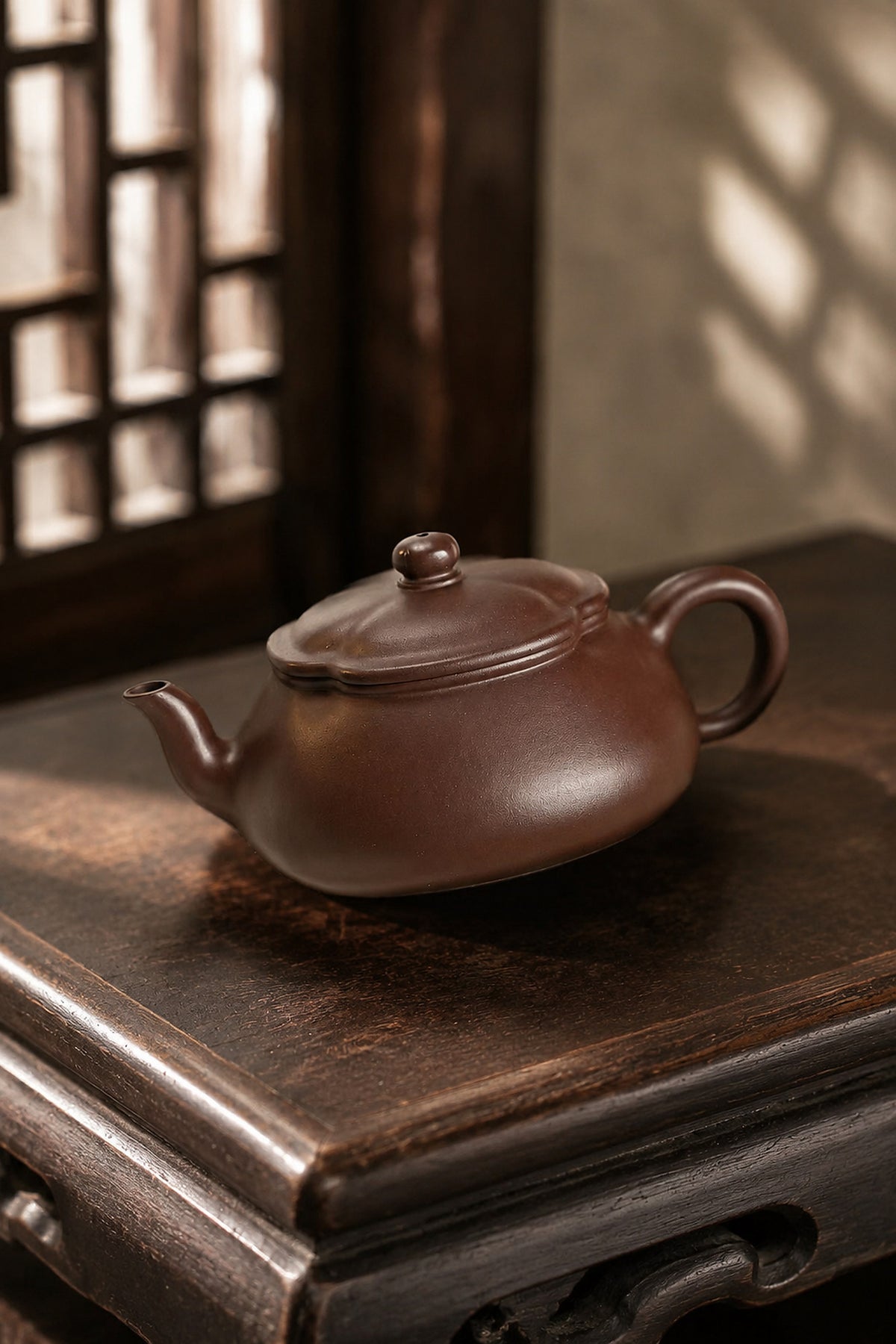 Product view 6 of 130ml Jin Wen Hai Tang zisha teapot in Aged Zini Clay, No. 249