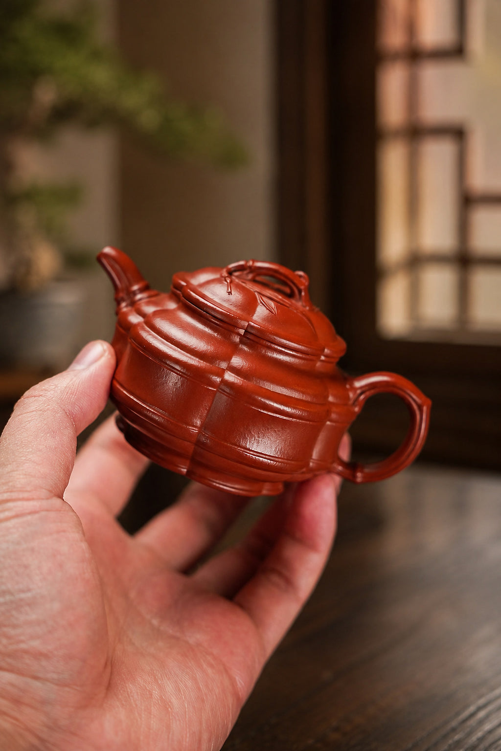 Product view 1 of 135ml Jin Wen Zhu Gu zisha teapot in Zhuni Clay, No. 257