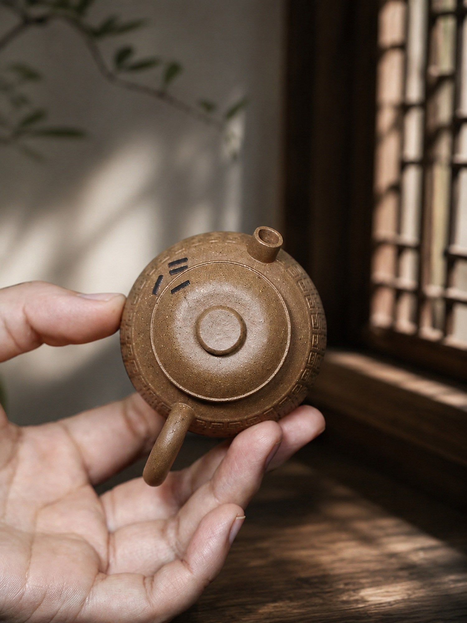 Product view 2 of 90ml Ju Lun zisha teapot in Aged Duanni Clay, No. 417