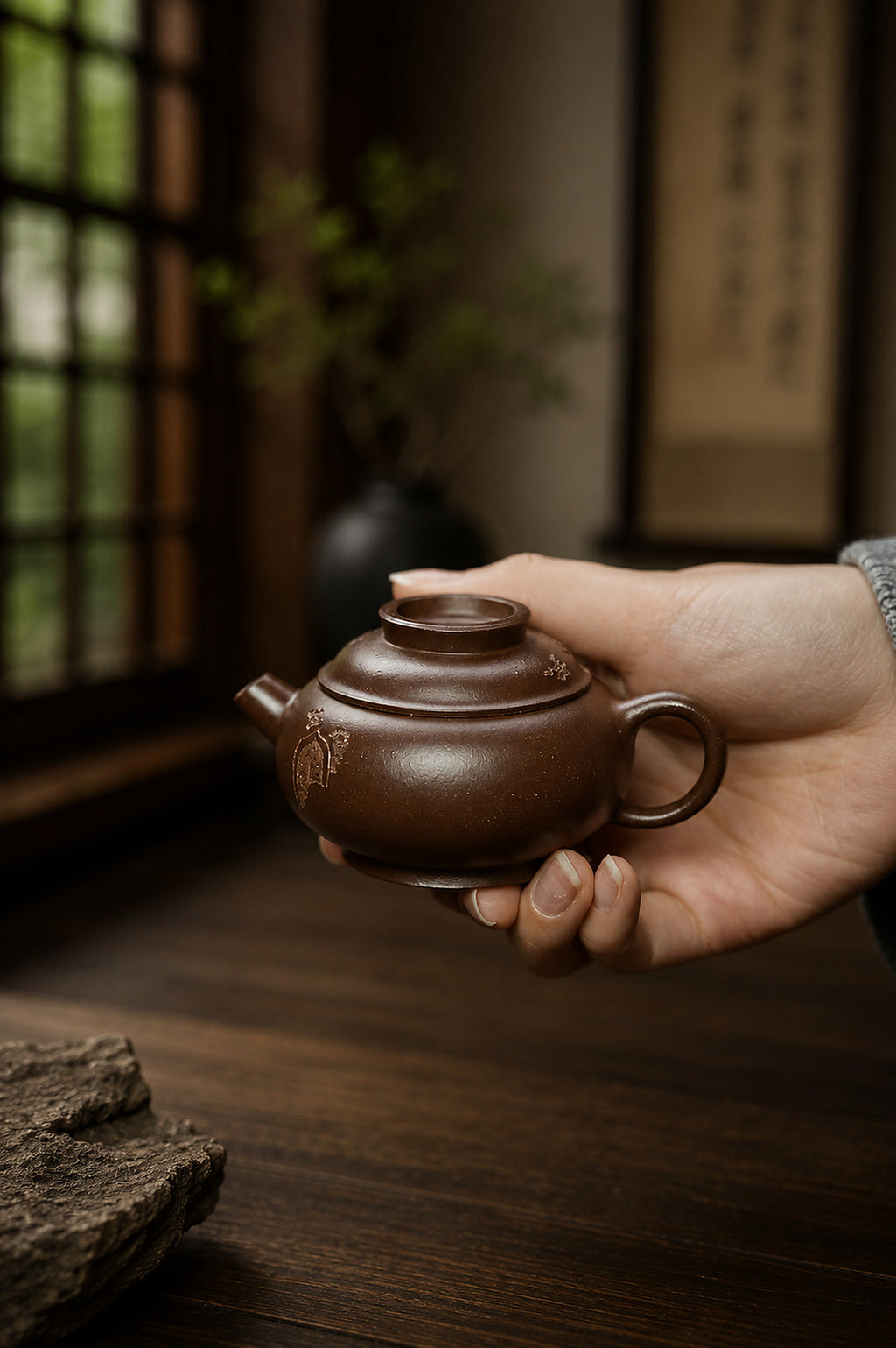 Product view 7 of 85ml Ju Lun zisha teapot in Dicaoqing Zini Clay, No. 235