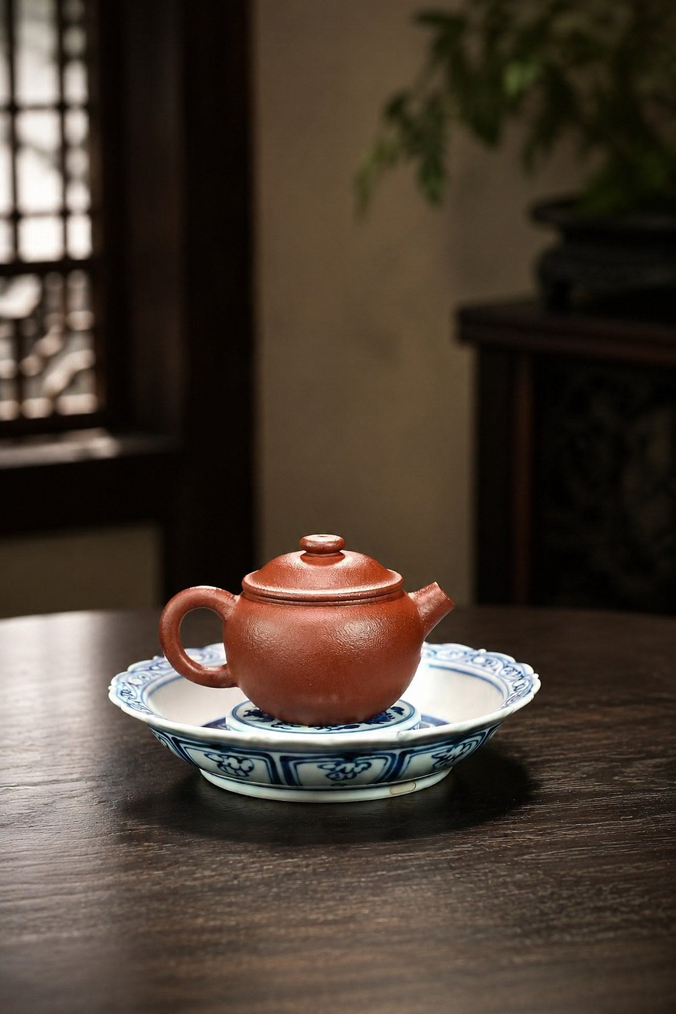 Product view 2 of 110ml Ju Lun zisha teapot in Taohua Clay, No. 349