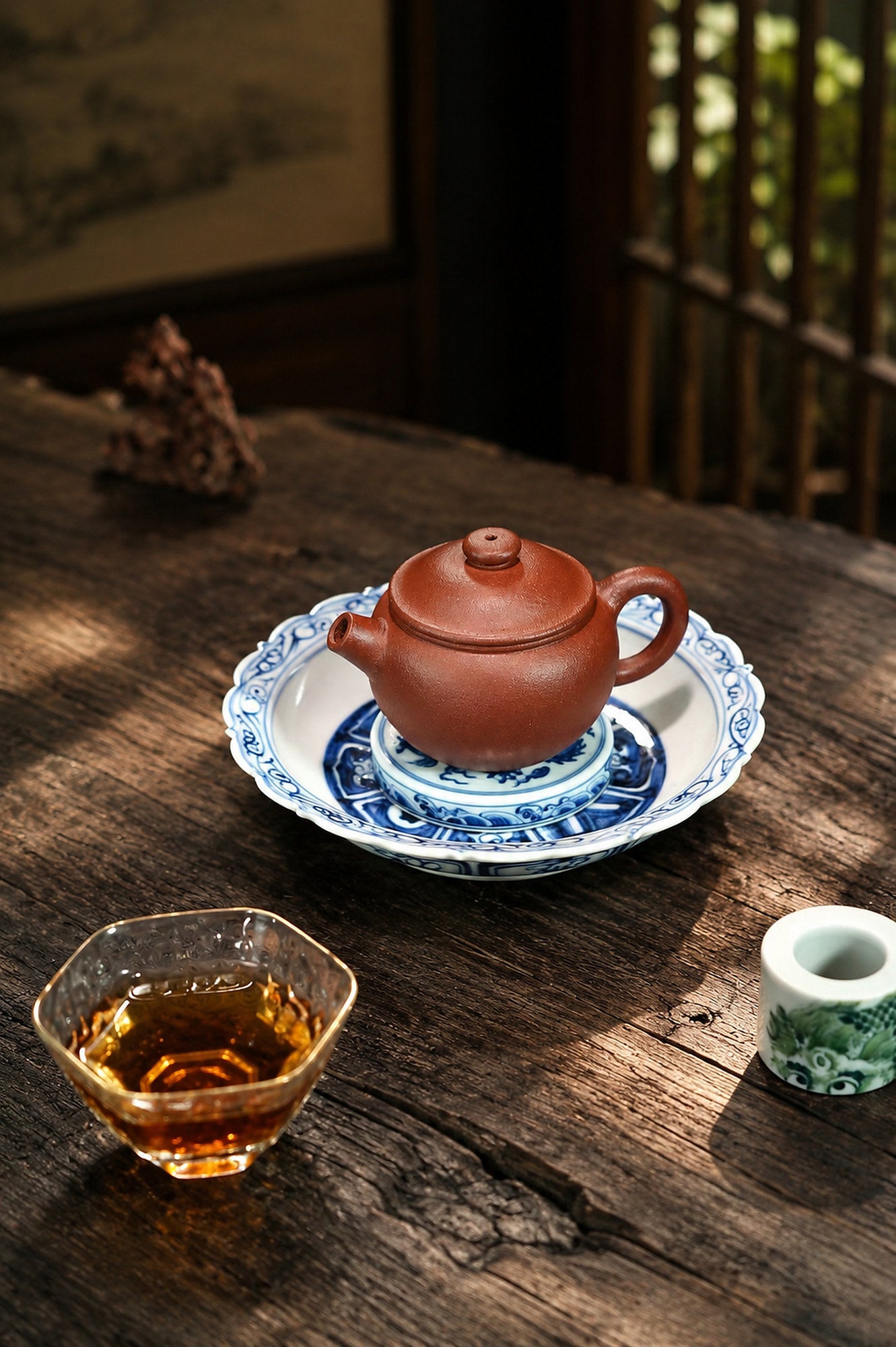 Product view 4 of 110ml Ju Lun zisha teapot in Taohua Clay, No. 349