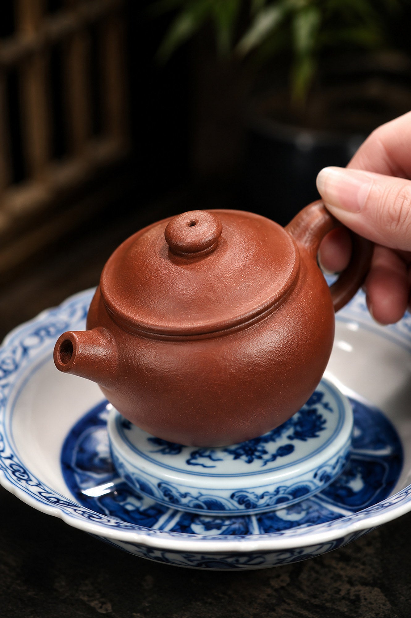 Product view 5 of 110ml Ju Lun zisha teapot in Taohua Clay, No. 349