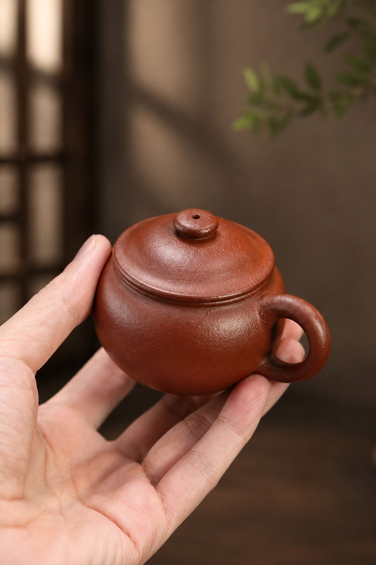 Product view 8 of 110ml Ju Lun zisha teapot in Taohua Clay, No. 349
