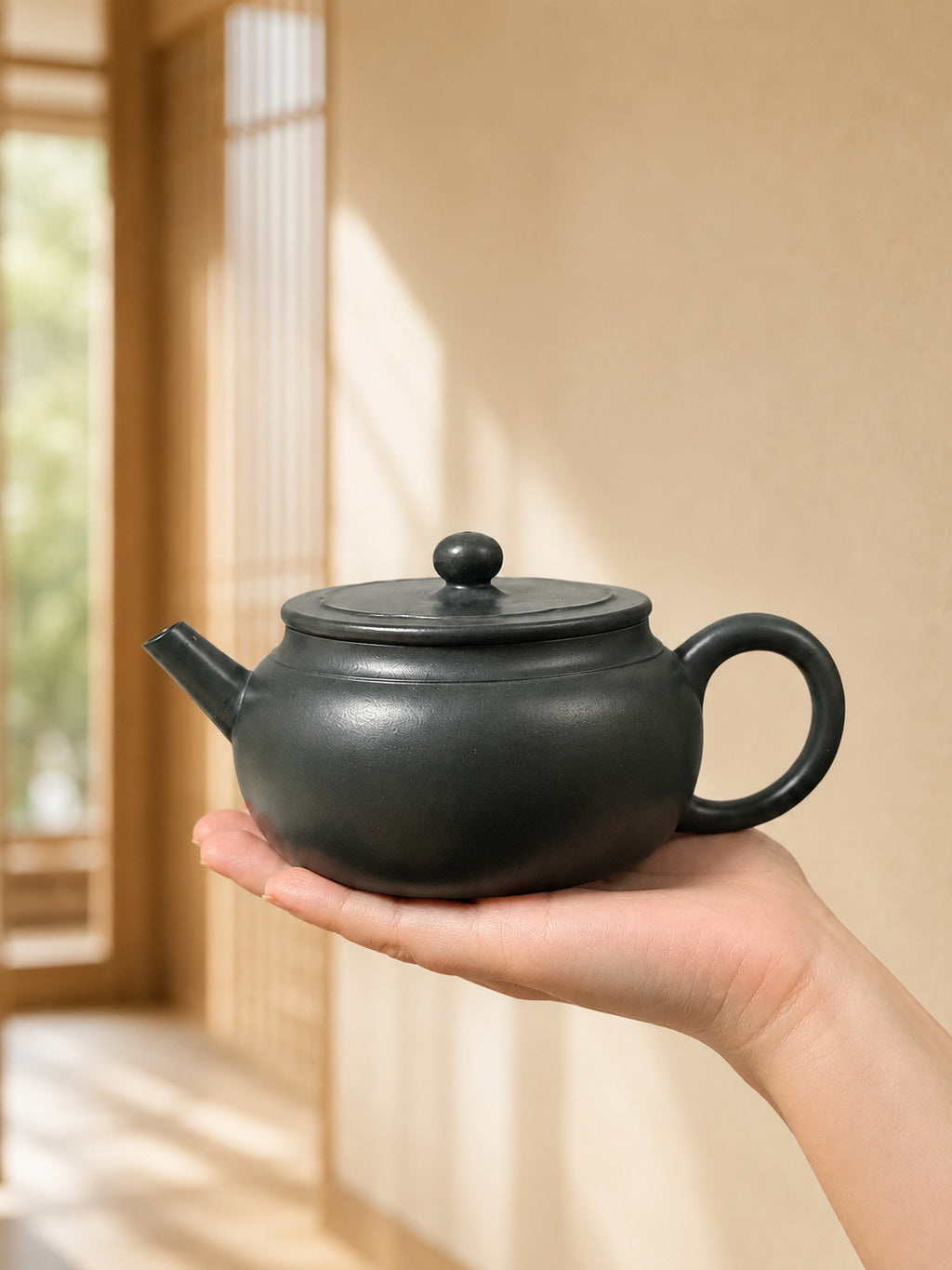 Product view 2 of 140ml Lian Hua zisha teapot in Luni Clay, No. 066