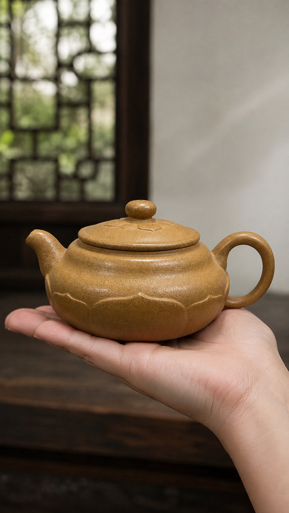Product view 2 of 180ml Lianyun zisha teapot in Golden Duanni Clay, No. 170