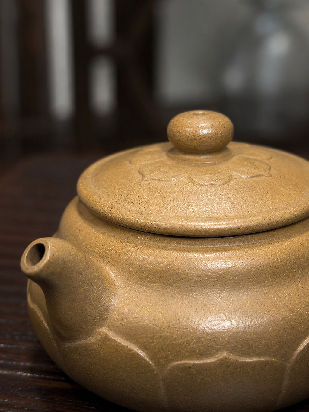 Product view 3 of 180ml Lianyun zisha teapot in Golden Duanni Clay, No. 170