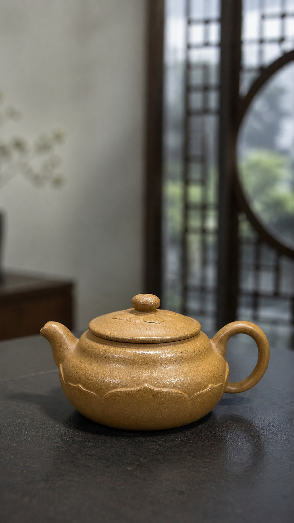 Product view 4 of 180ml Lianyun zisha teapot in Golden Duanni Clay, No. 170