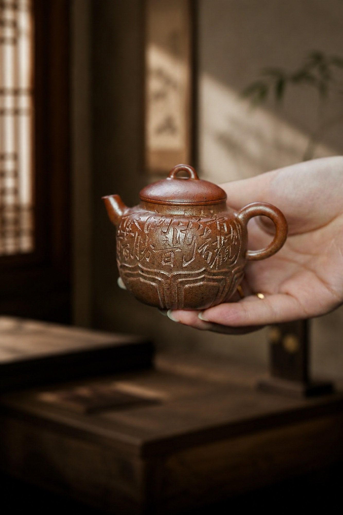 Product view 1 of 110ml Ling Hua Fan Lian zisha teapot in Jiangponi Clay, No. 261
