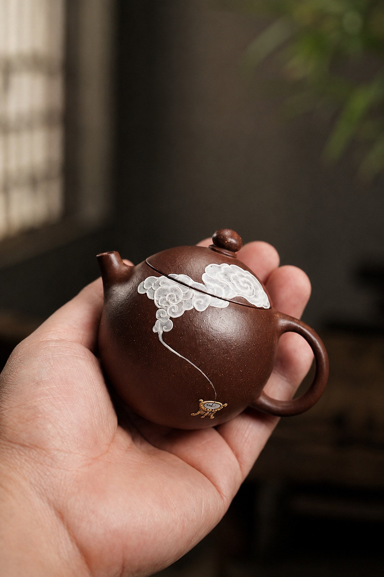 Product view 5 of 100ml Longdan zisha teapot in Aged Zini Clay, No. 345