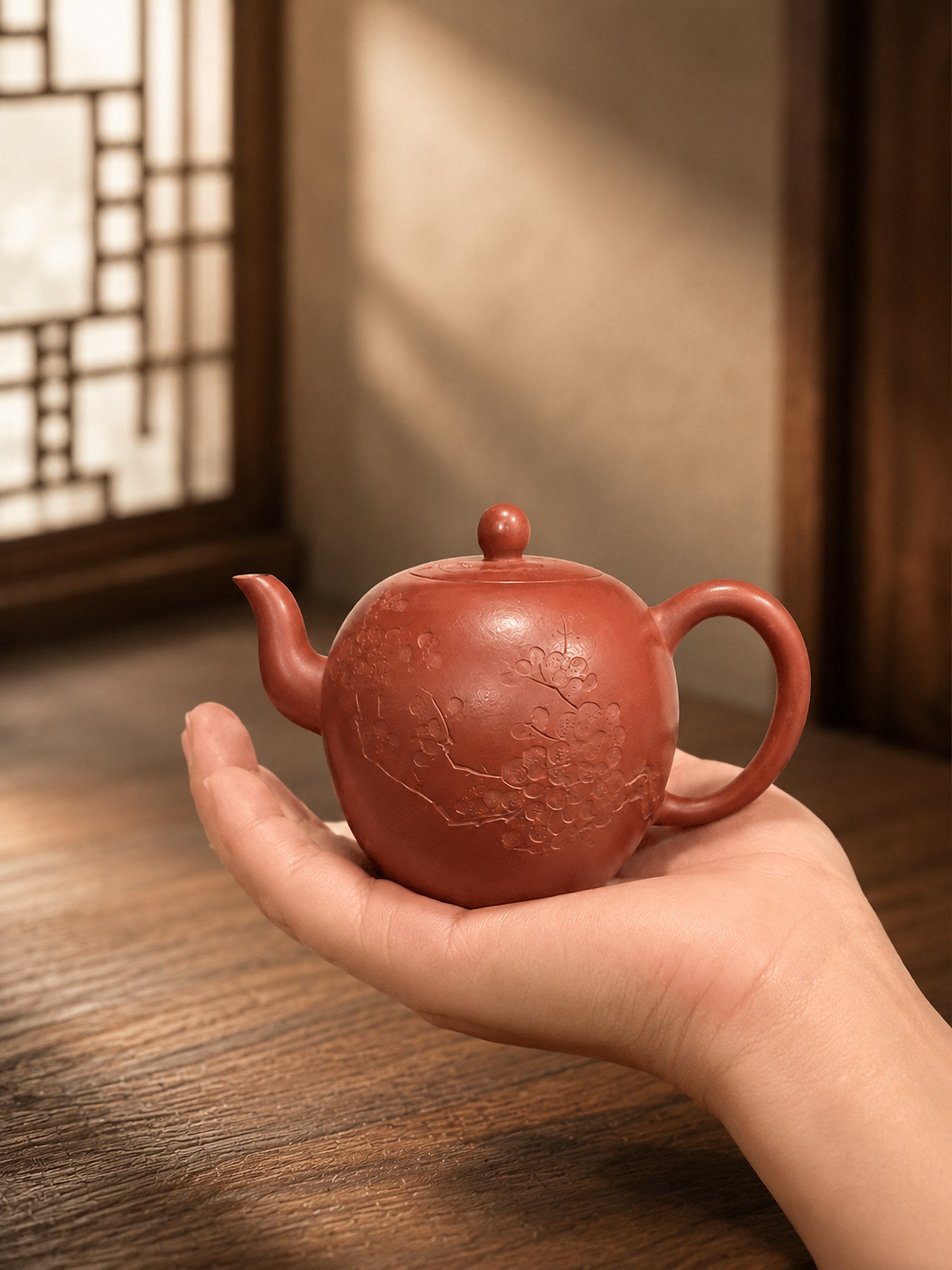 Product view 2 of 90ml Mei Ren Jian zisha teapot in Zhuni Clay, No. 038