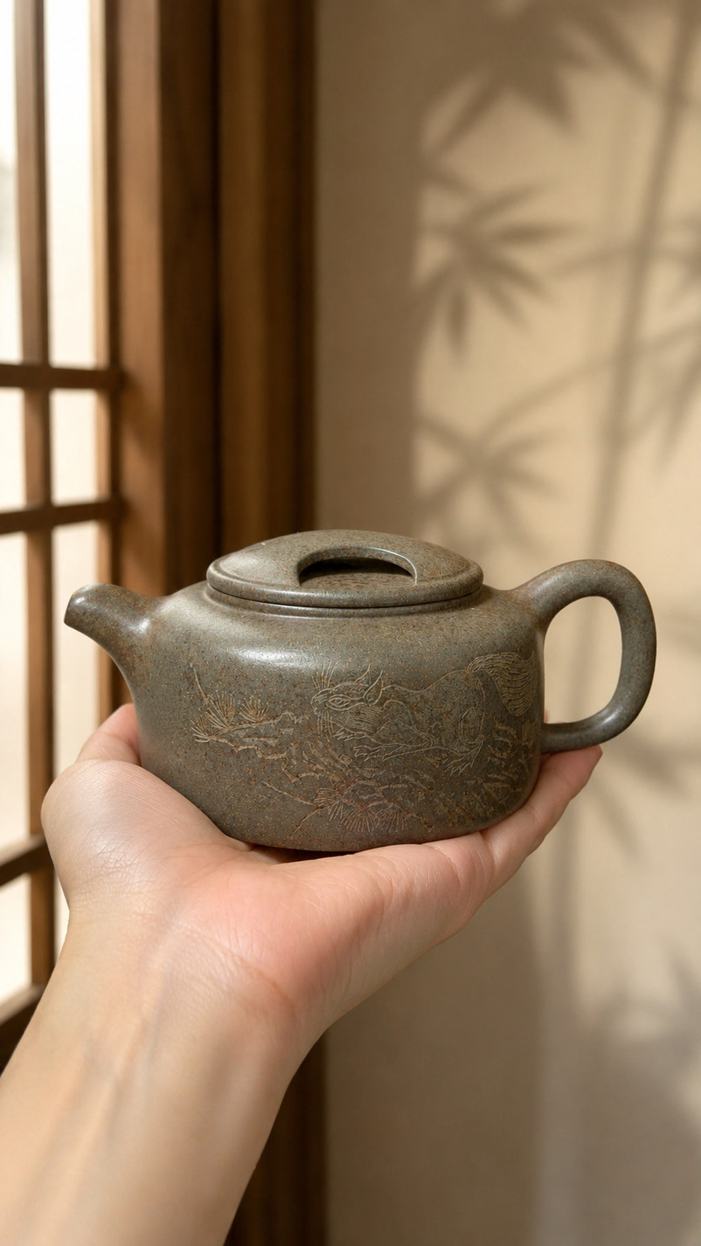 Product view 2 of 280ml Niu Gai Lian Zi zisha teapot in Xiekeqing Clay, No. 206