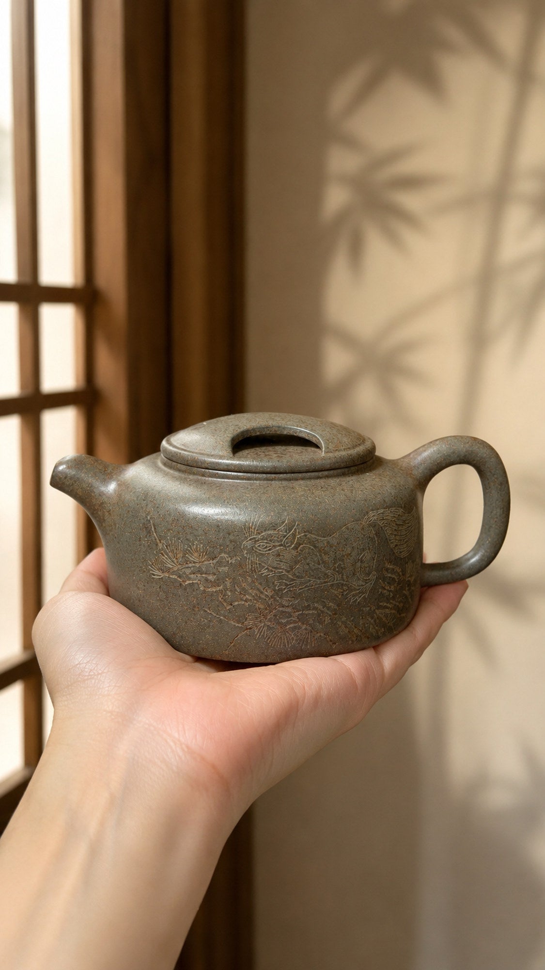 Product view 2 of 280ml Niu Gai Lian Zi zisha teapot in Xiekeqing Clay, No. 206