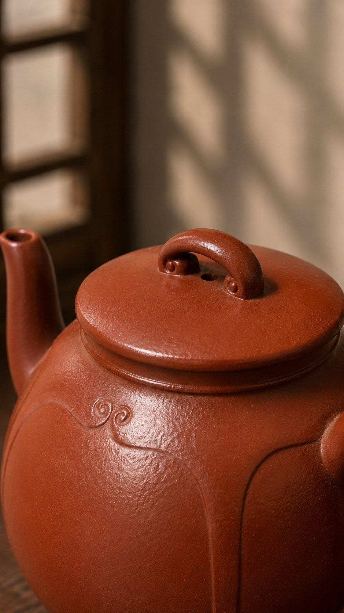 Product view 3 of 160ml Palace Lantern zisha teapot in Dahongpao Clay, No. 211