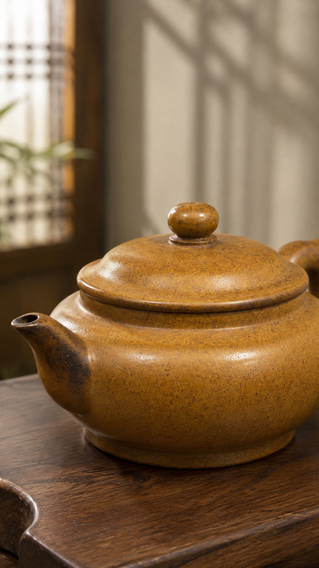 Product view 3 of 280ml Palace Lantern zisha teapot in Golden Duanni Clay, No. 178