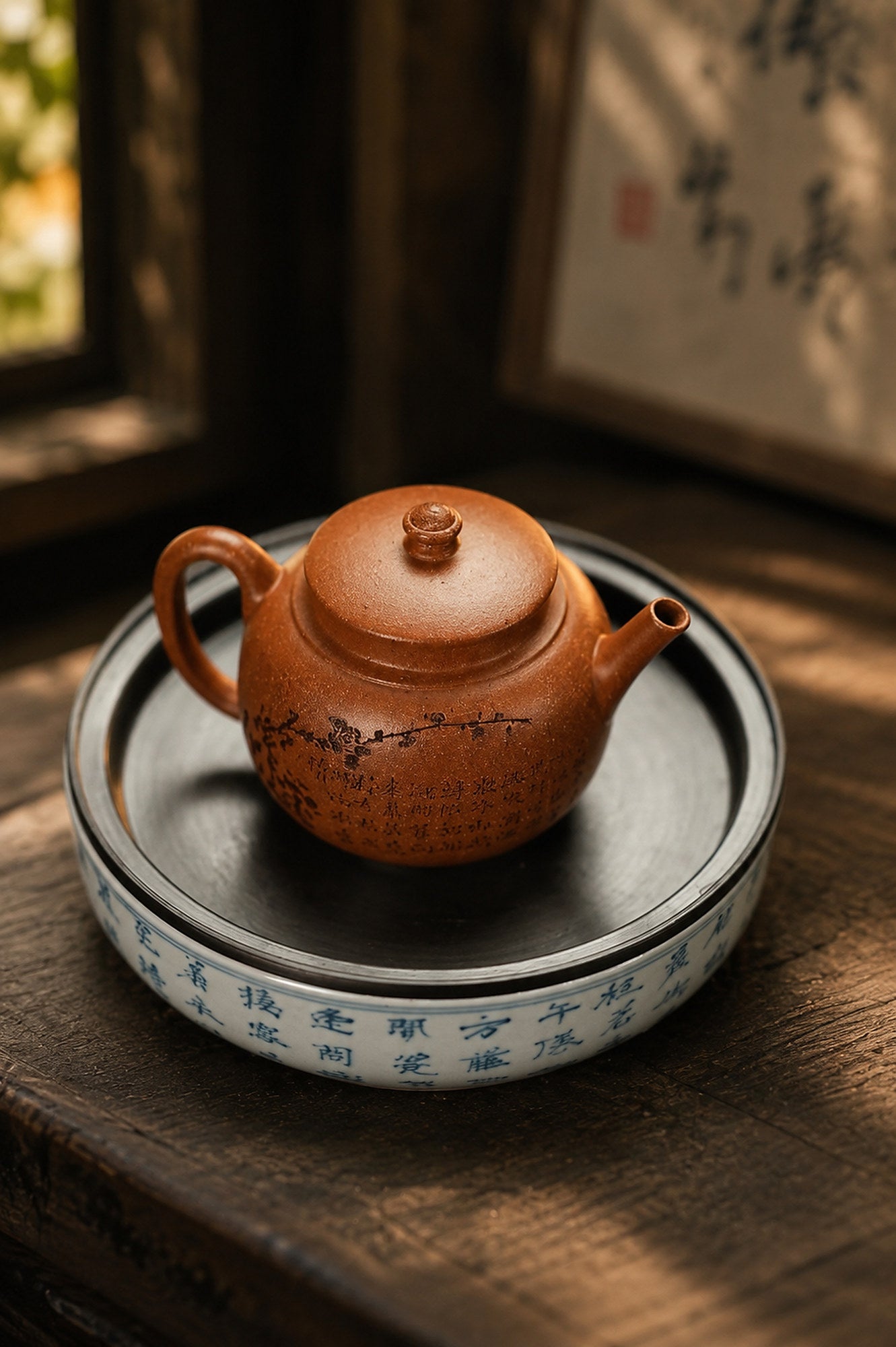 Product view 3 of 120ml Palace Lantern zisha teapot in Yellow Jiangponi Clay, No. 405