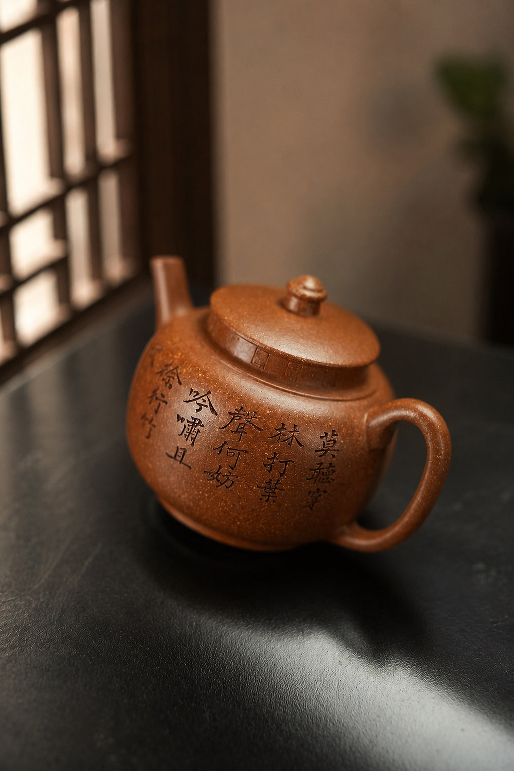Product view 9 of 120ml Palace Lantern zisha teapot in Yellow Jiangponi Clay, No. 405