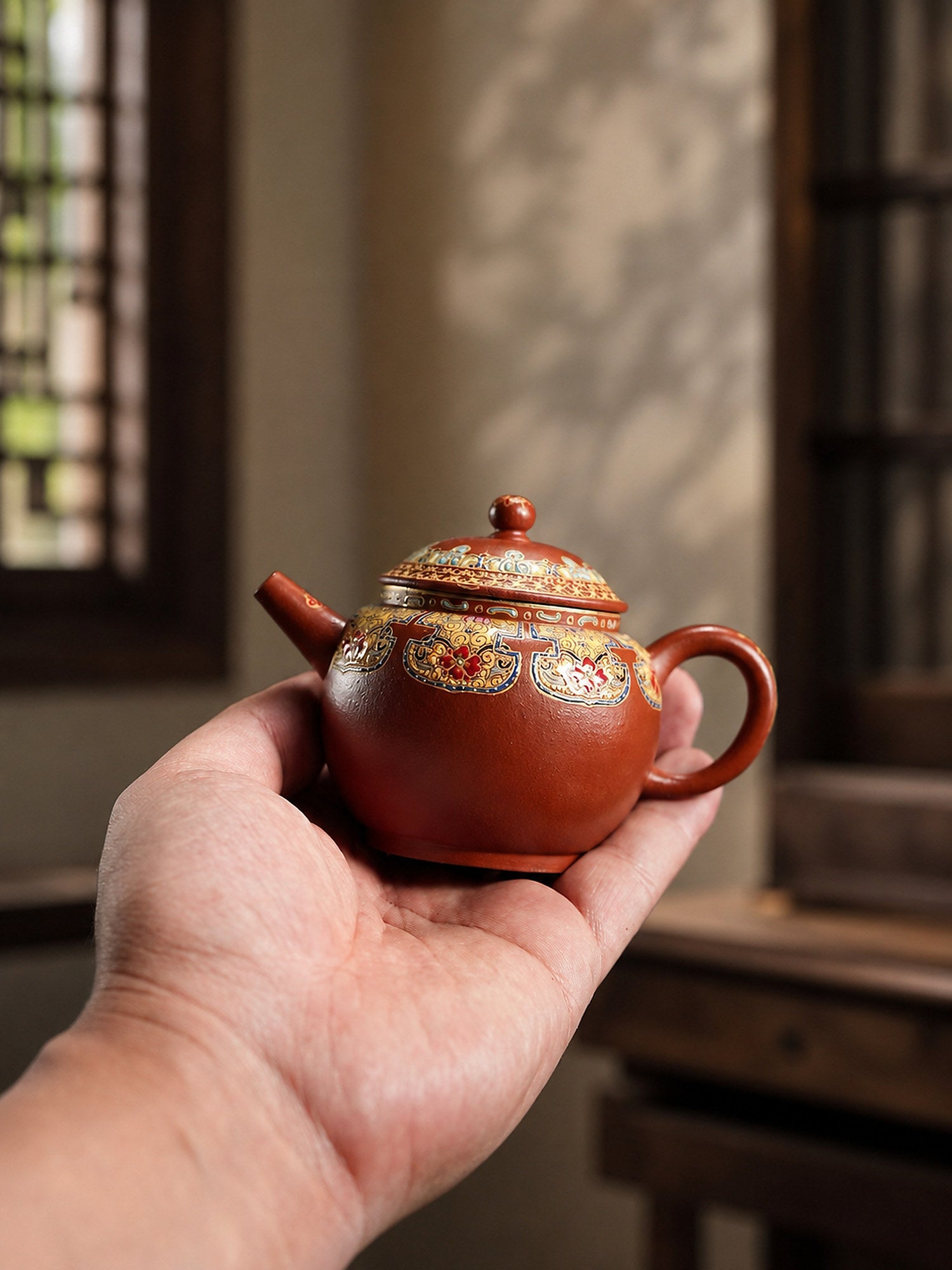 Product view 1 of 100ml Palace Lantern zisha teapot in Zhuni Clay, No. 236