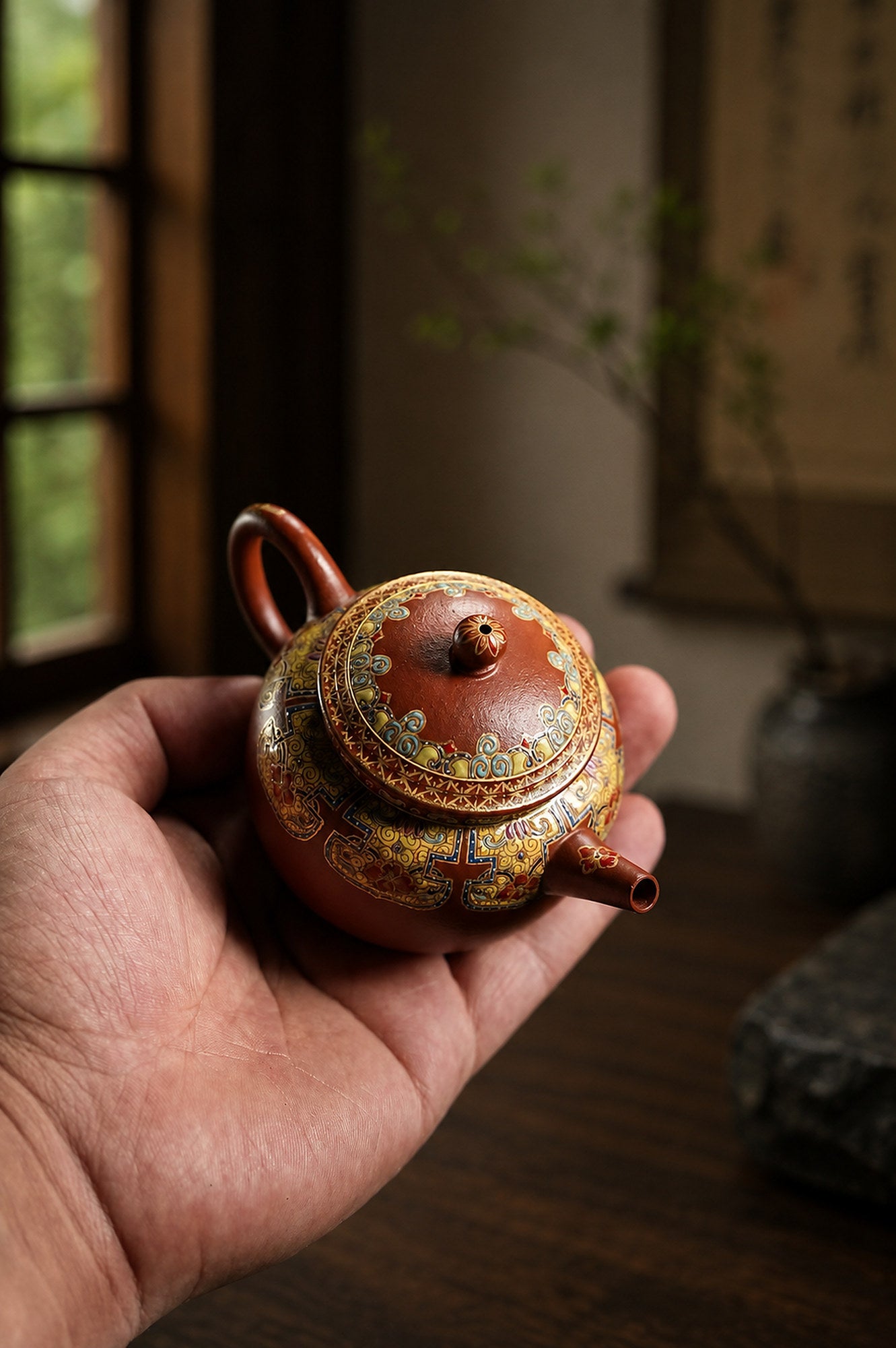 Product view 3 of 100ml Palace Lantern zisha teapot in Zhuni Clay, No. 236