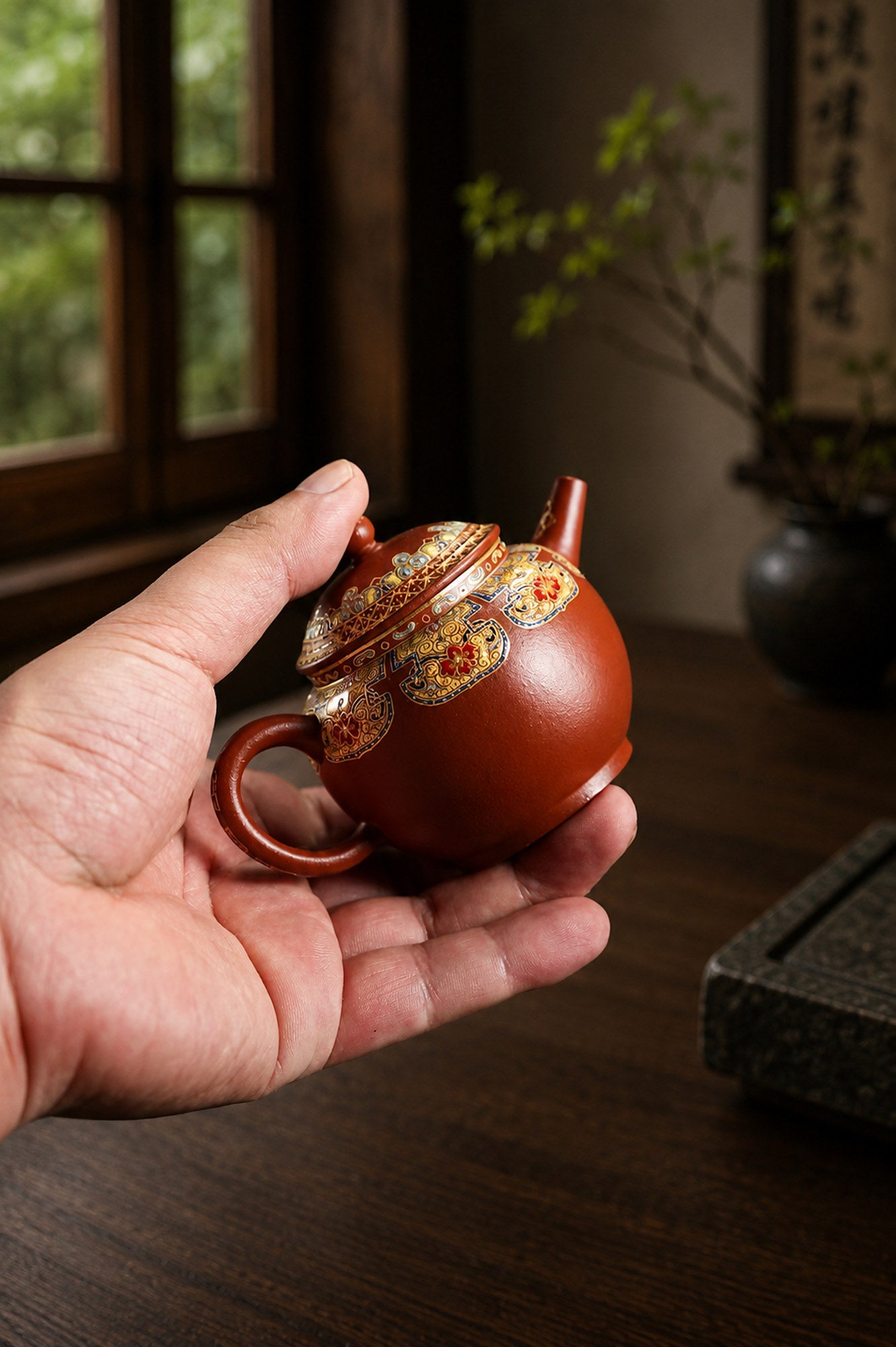 Product view 5 of 100ml Palace Lantern zisha teapot in Zhuni Clay, No. 236