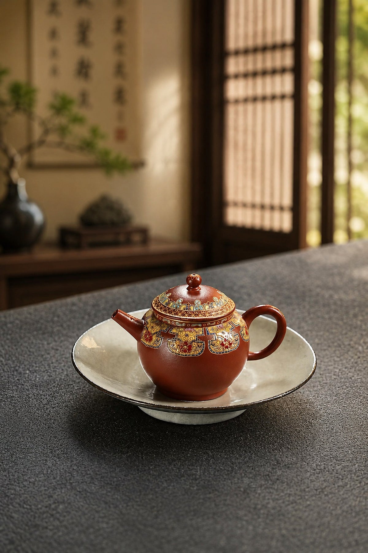 Product view 8 of 100ml Palace Lantern zisha teapot in Zhuni Clay, No. 236
