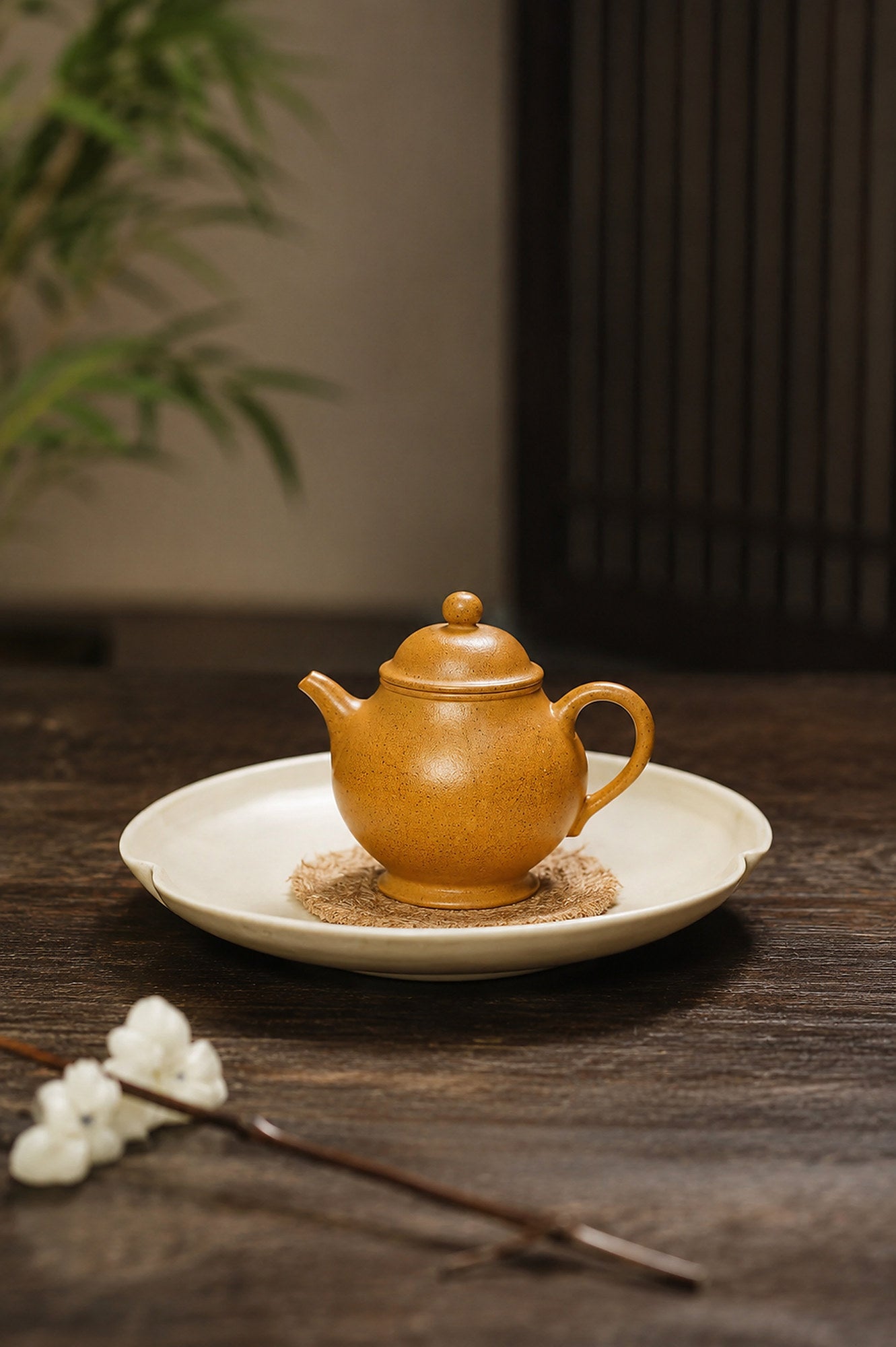 Product view 3 of 90ml Pan Hu zisha teapot in Golden Duanni Clay, No. 332