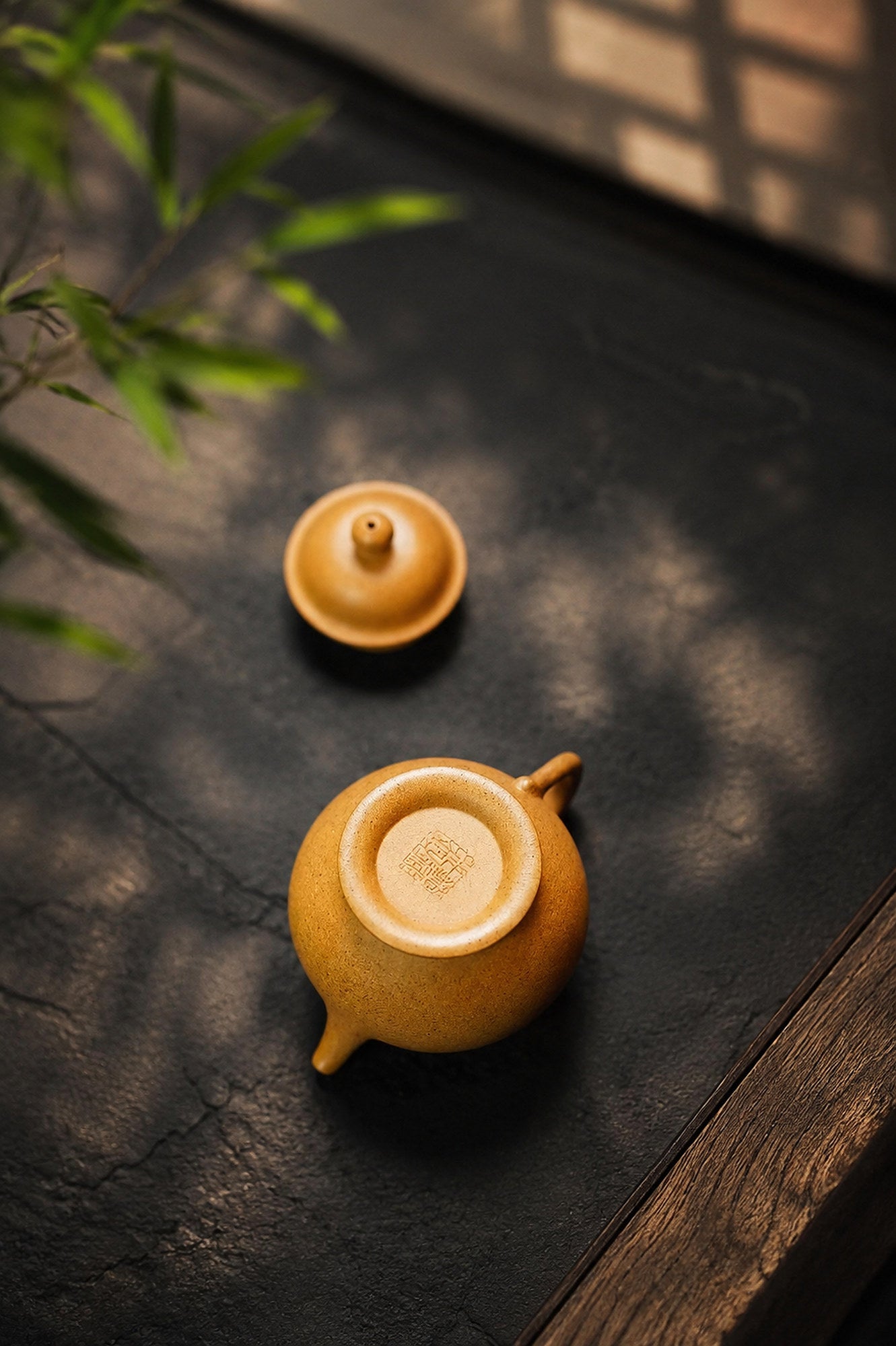 Product view 4 of 90ml Pan Hu zisha teapot in Golden Duanni Clay, No. 332
