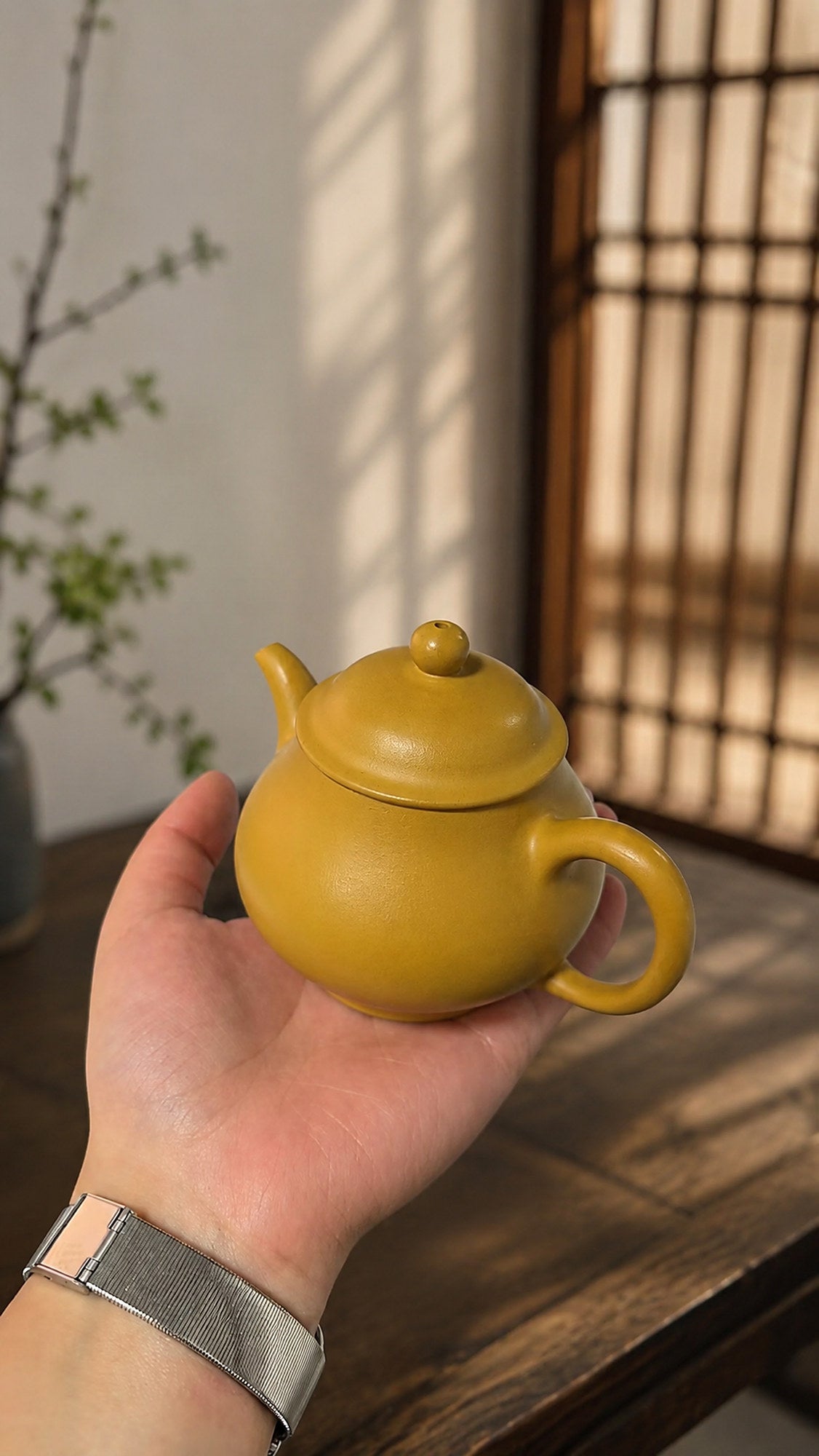 Product view 2 of 180ml Pan Hu zisha teapot in Golden Zhuni Clay, No. 029