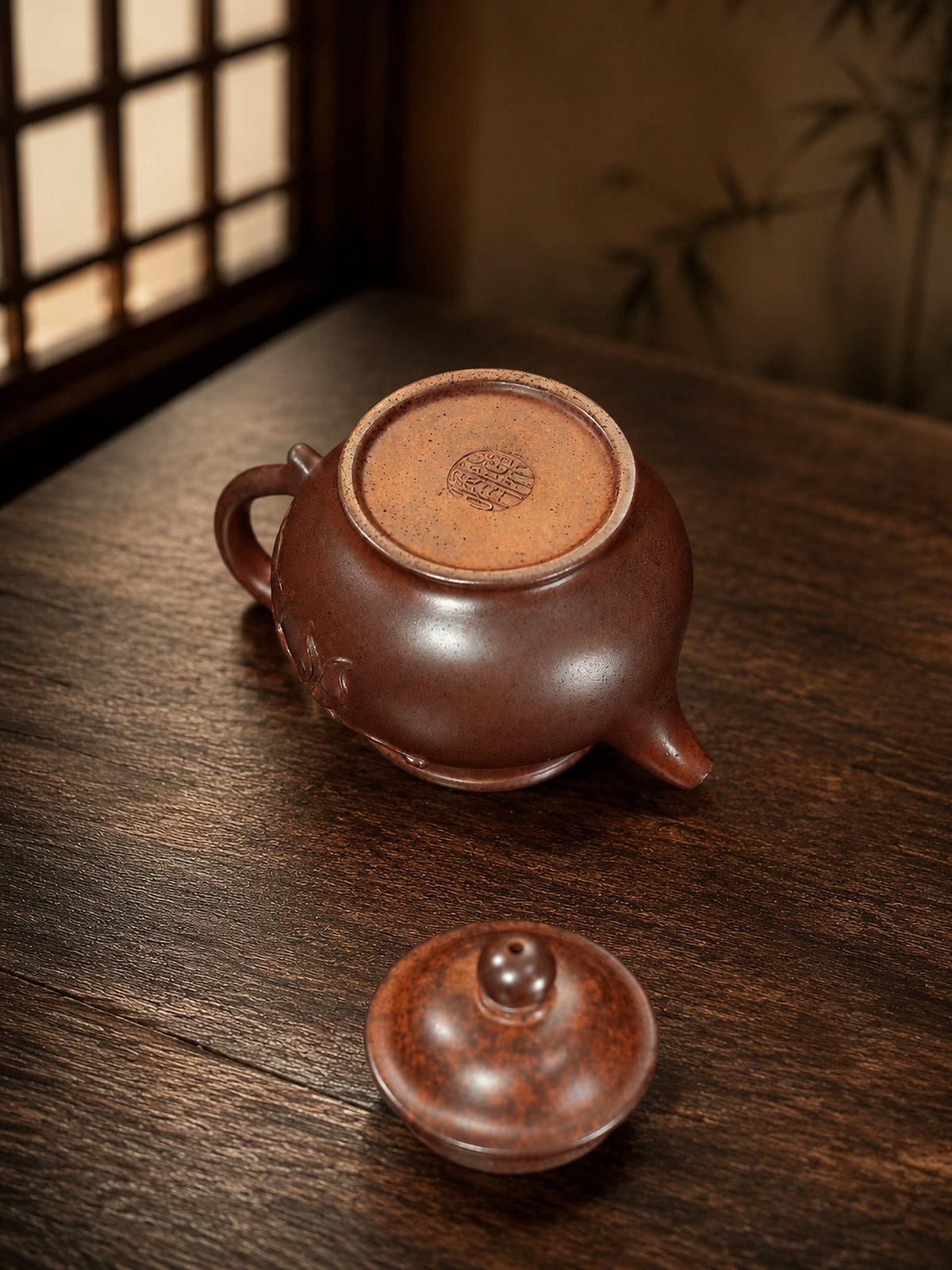 Product view 8 of 130ml Pan Hu zisha teapot in Zini Clay, No. 355