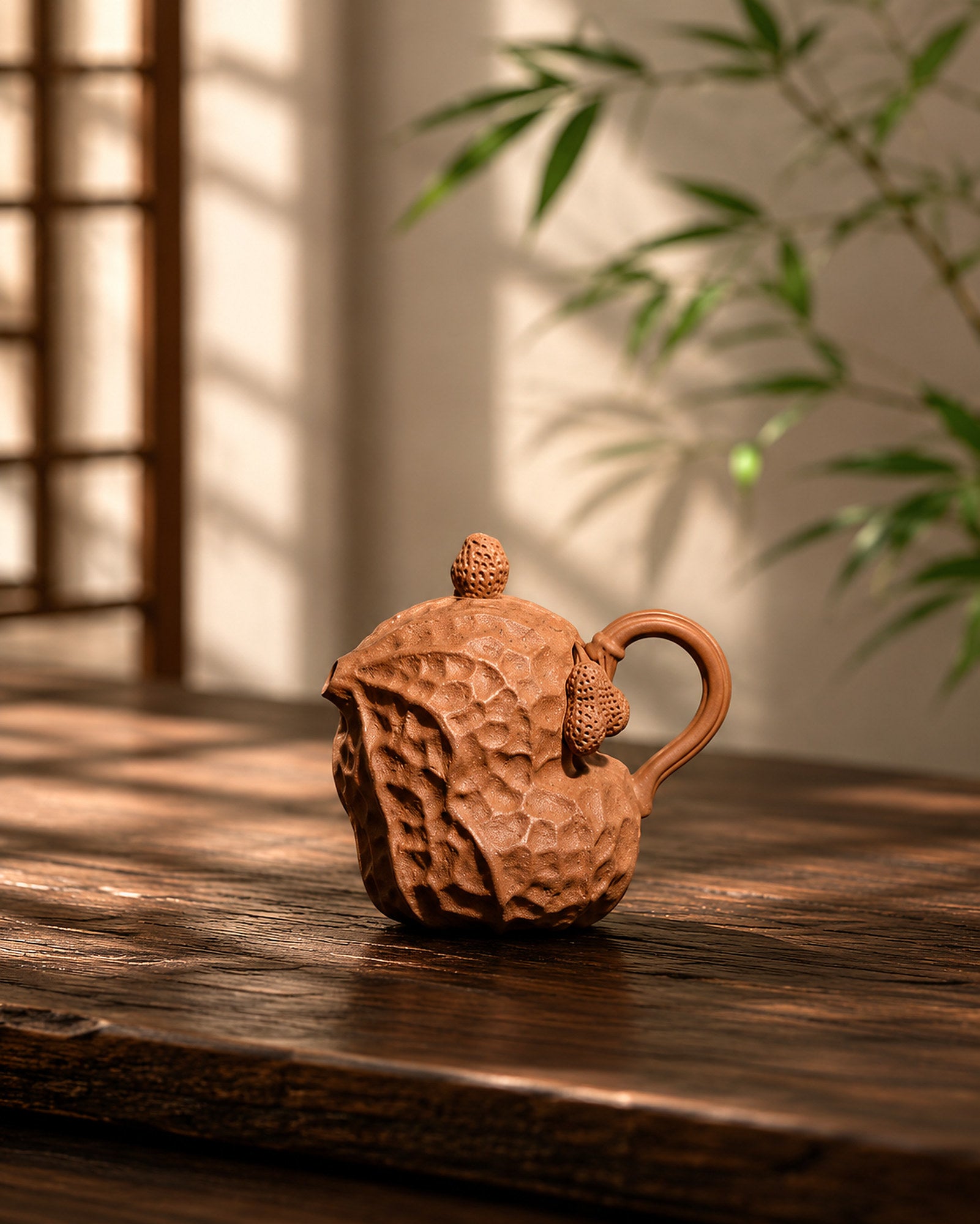 Product view 3 of 85ml Peanut Sculptural Form zisha teapot in Aged Duanni Clay, No. 222