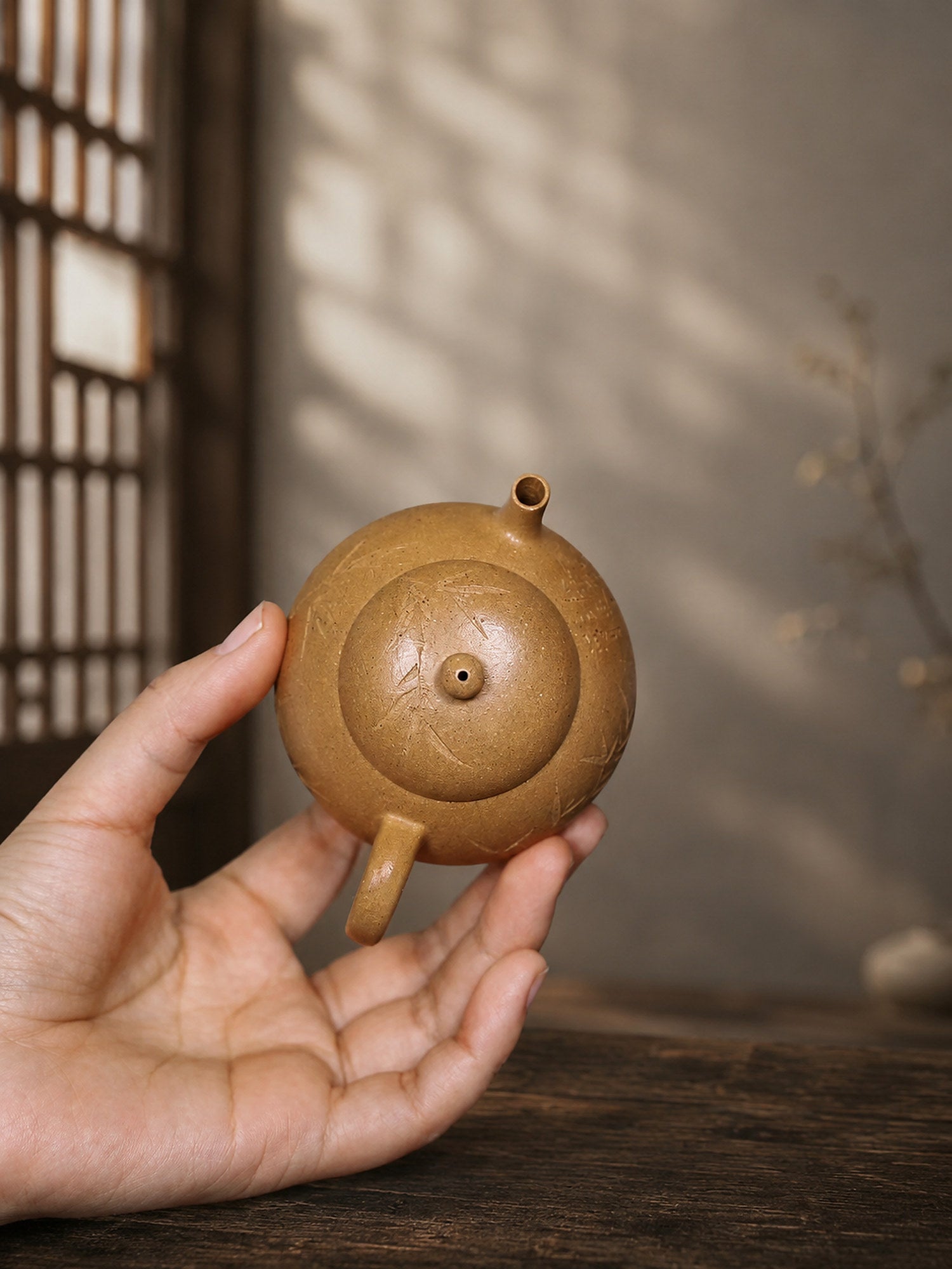 Product view 4 of 120ml Pear-Shaped zisha teapot in Aged Duanni Clay, No. 418