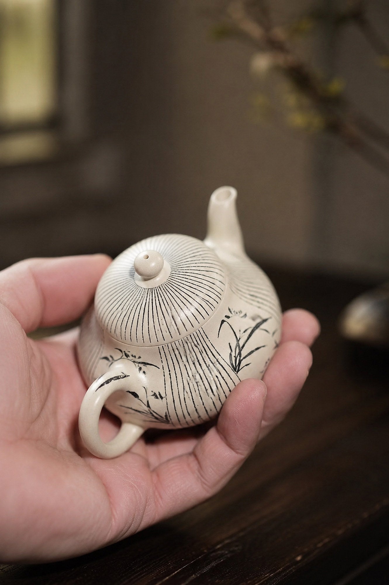Product view 3 of 100ml Pear-Shaped zisha teapot in Baiyu Duanni Clay, No. 326
