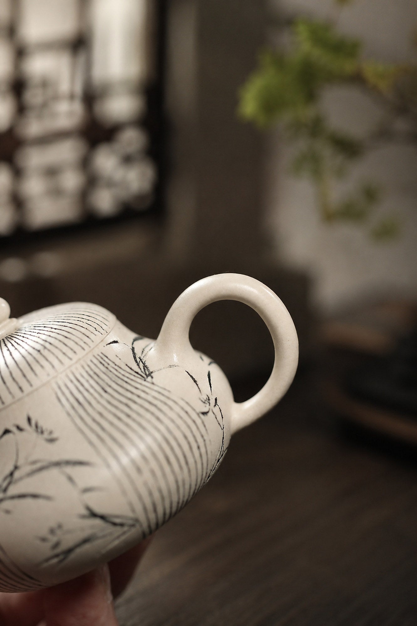 Product view 4 of 100ml Pear-Shaped zisha teapot in Baiyu Duanni Clay, No. 326