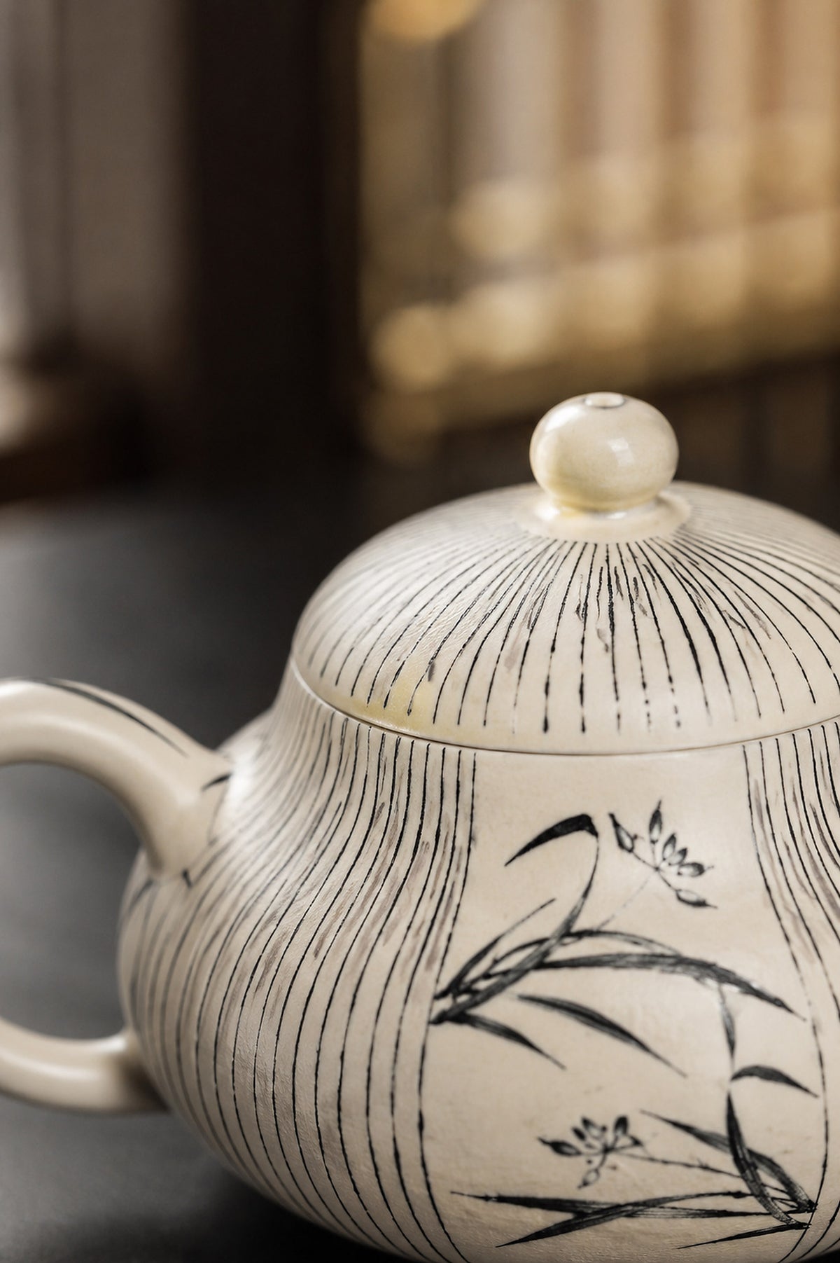 Product view 8 of 100ml Pear-Shaped zisha teapot in Baiyu Duanni Clay, No. 326