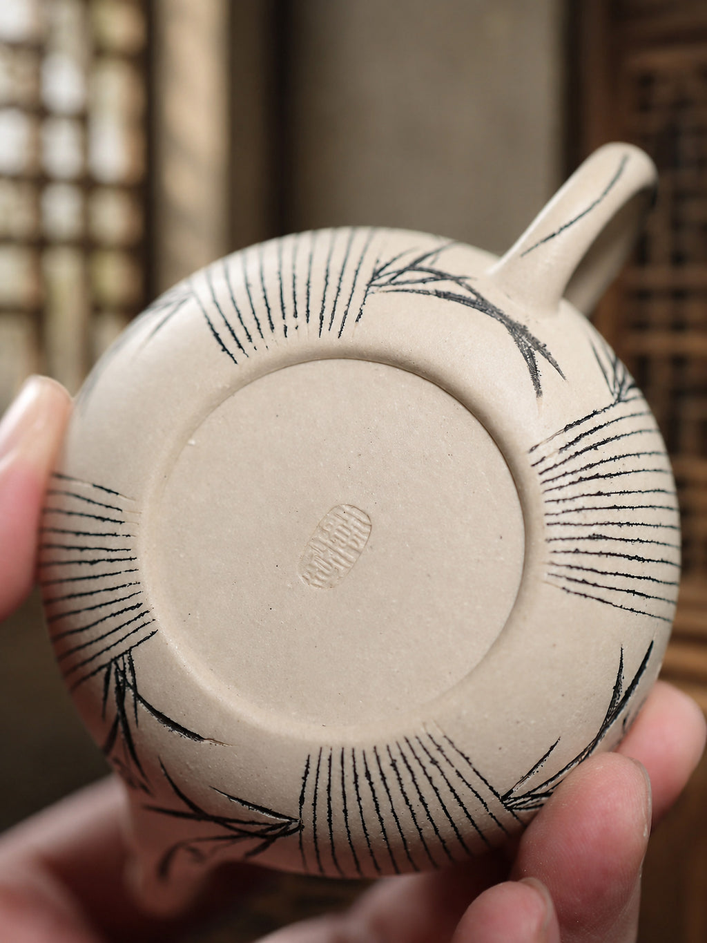 Product view 9 of 100ml Pear-Shaped zisha teapot in Baiyu Duanni Clay, No. 326