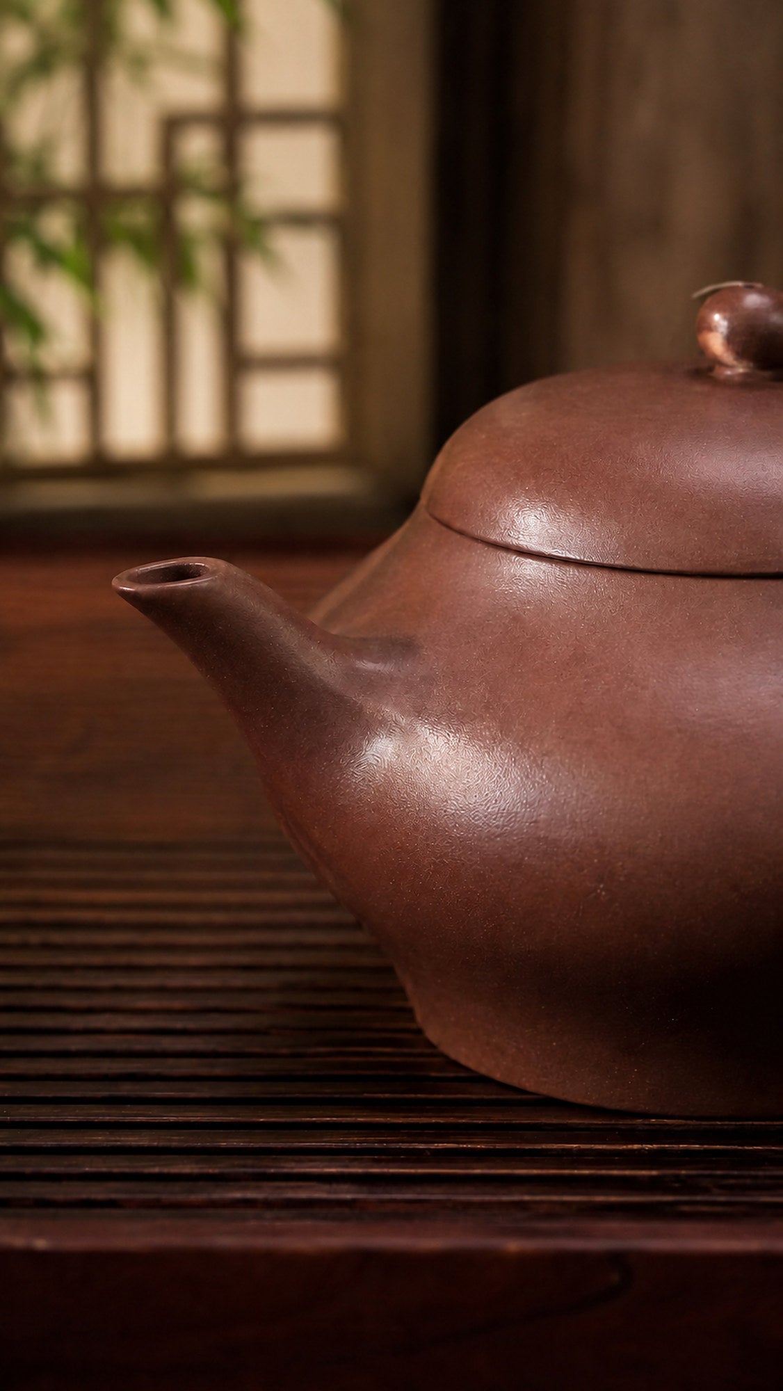 Product view 3 of 100ml Pear-Shaped zisha teapot in Longxuesha Clay, No. 060