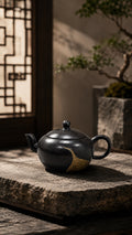 Product view 1 of 90ml Pear-Shaped zisha teapot in Reduction-Fired Zhuni Clay, No. 047