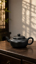 Product view 1 of 100ml Pear-Shaped zisha teapot in Reduction-Fired Zhuni Clay, No. 208
