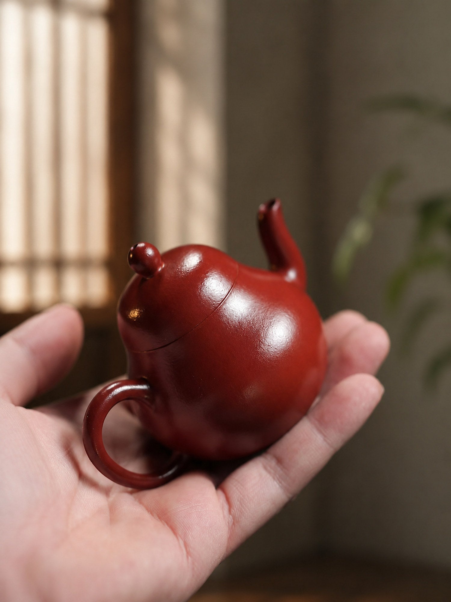 Product view 2 of 120ml Pear-Shaped zisha teapot in Zhuni Clay, No. 319