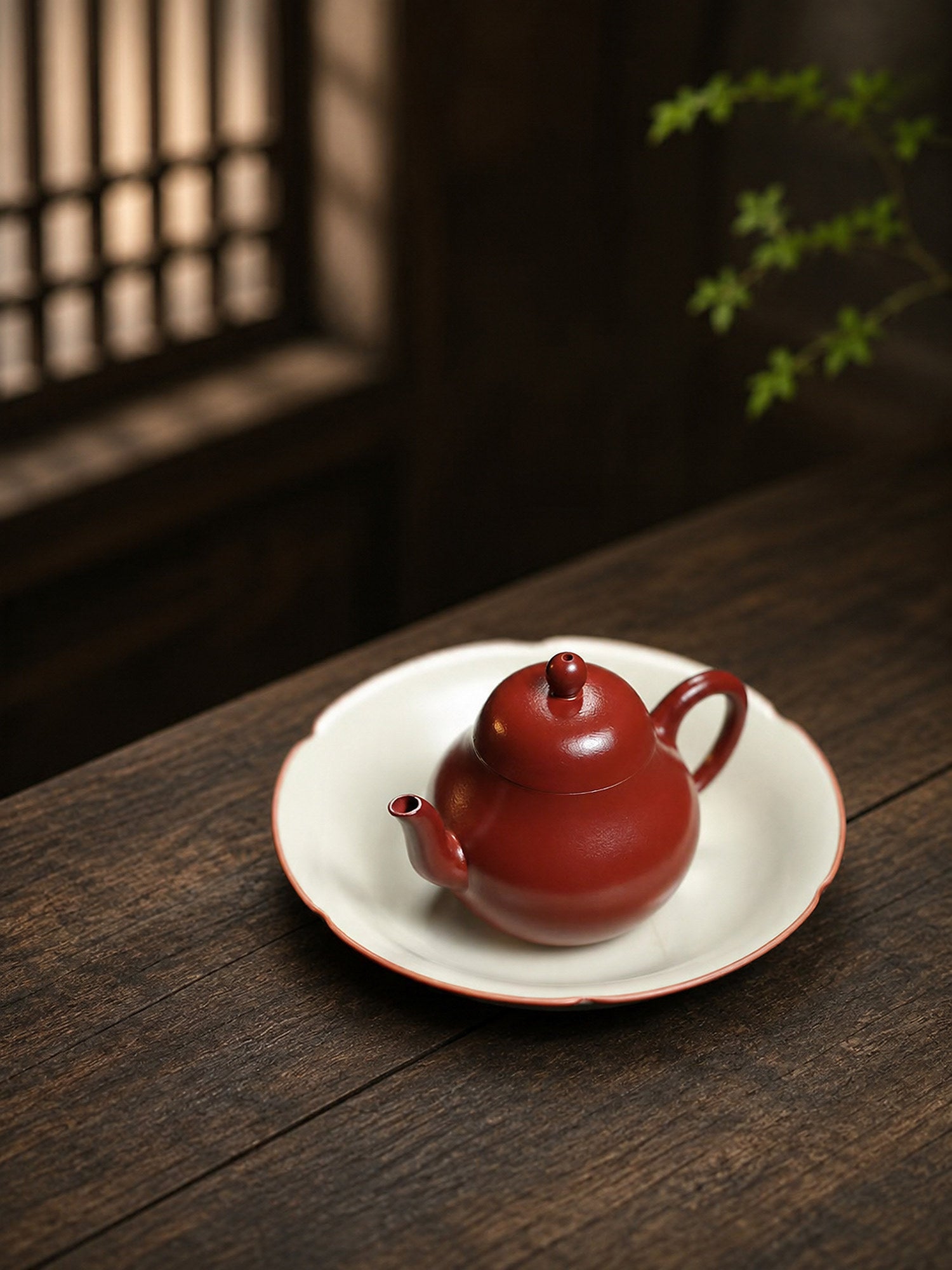 Product view 3 of 120ml Pear-Shaped zisha teapot in Zhuni Clay, No. 319