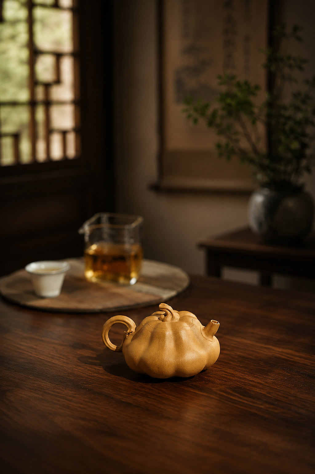 Product view 5 of 135ml Pumpkin Form zisha teapot in Golden Duanni Clay, No. 242