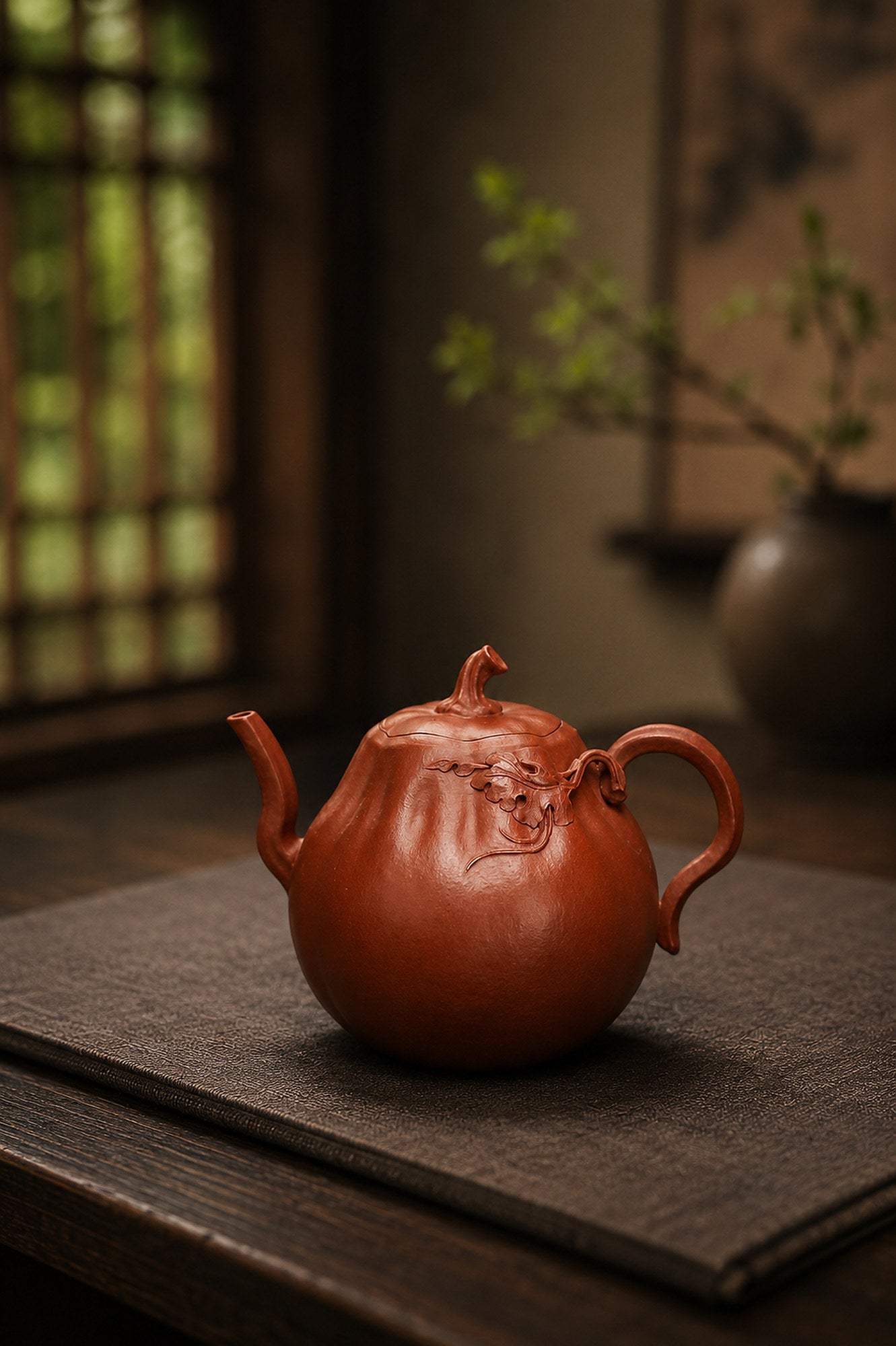 Product view 1 of 180ml Pumpkin Form zisha teapot in Zhuni Clay, No. 234
