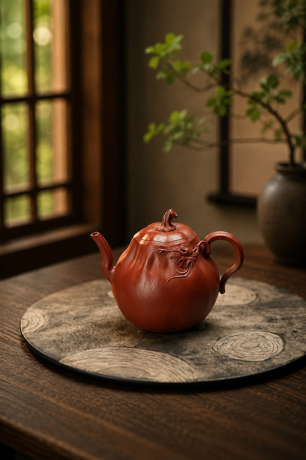 Product view 2 of 180ml Pumpkin Form zisha teapot in Zhuni Clay, No. 234