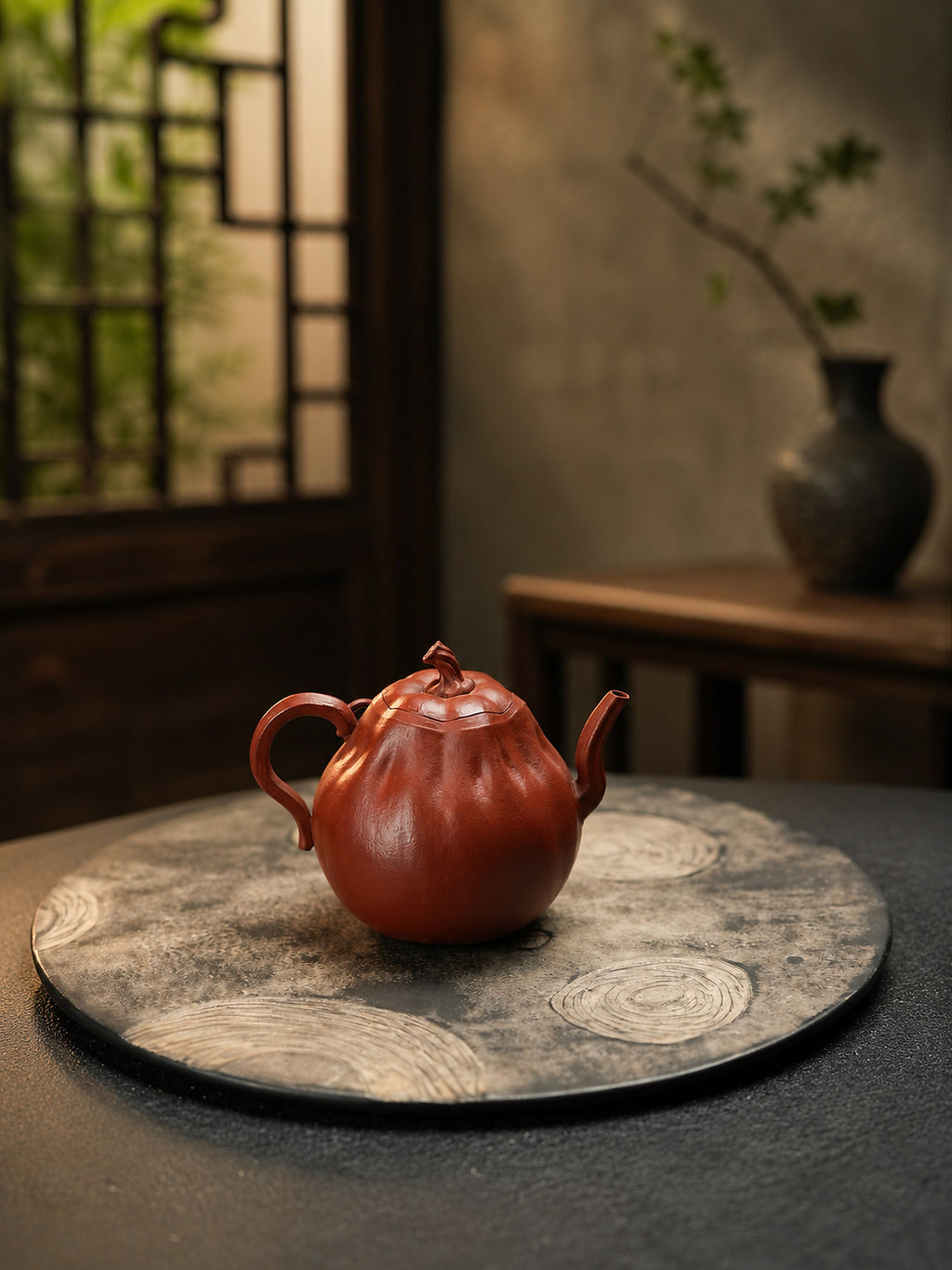 Product view 4 of 180ml Pumpkin Form zisha teapot in Zhuni Clay, No. 234