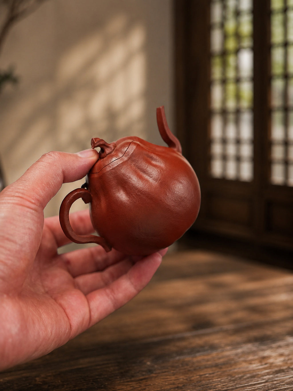 Product view 5 of 180ml Pumpkin Form zisha teapot in Zhuni Clay, No. 234