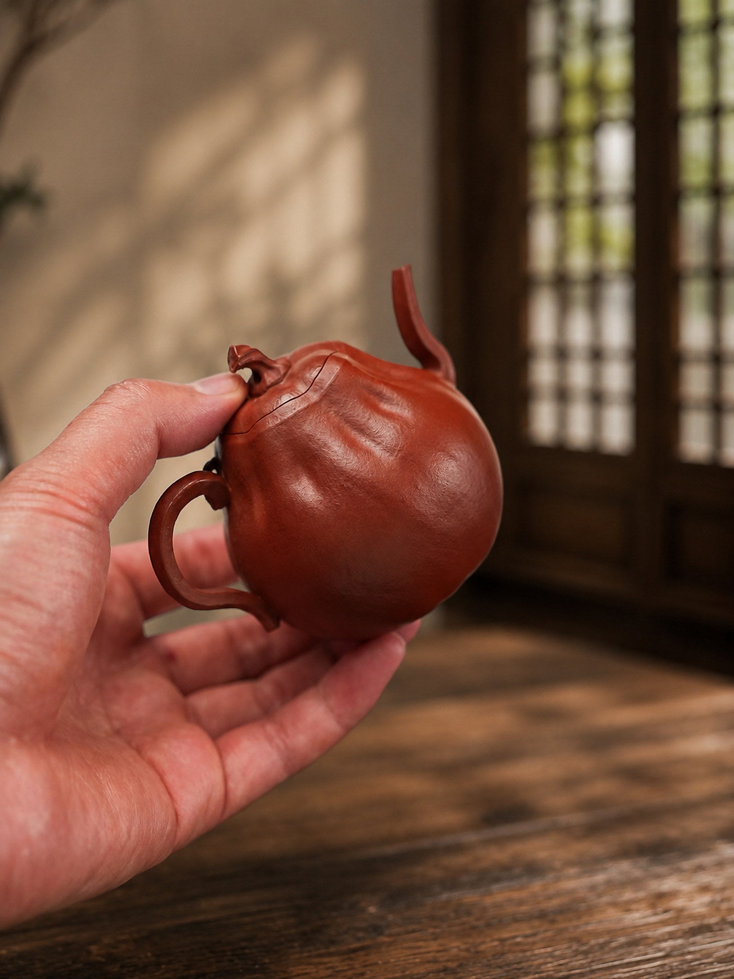 Product view 5 of 180ml Pumpkin Form zisha teapot in Zhuni Clay, No. 234